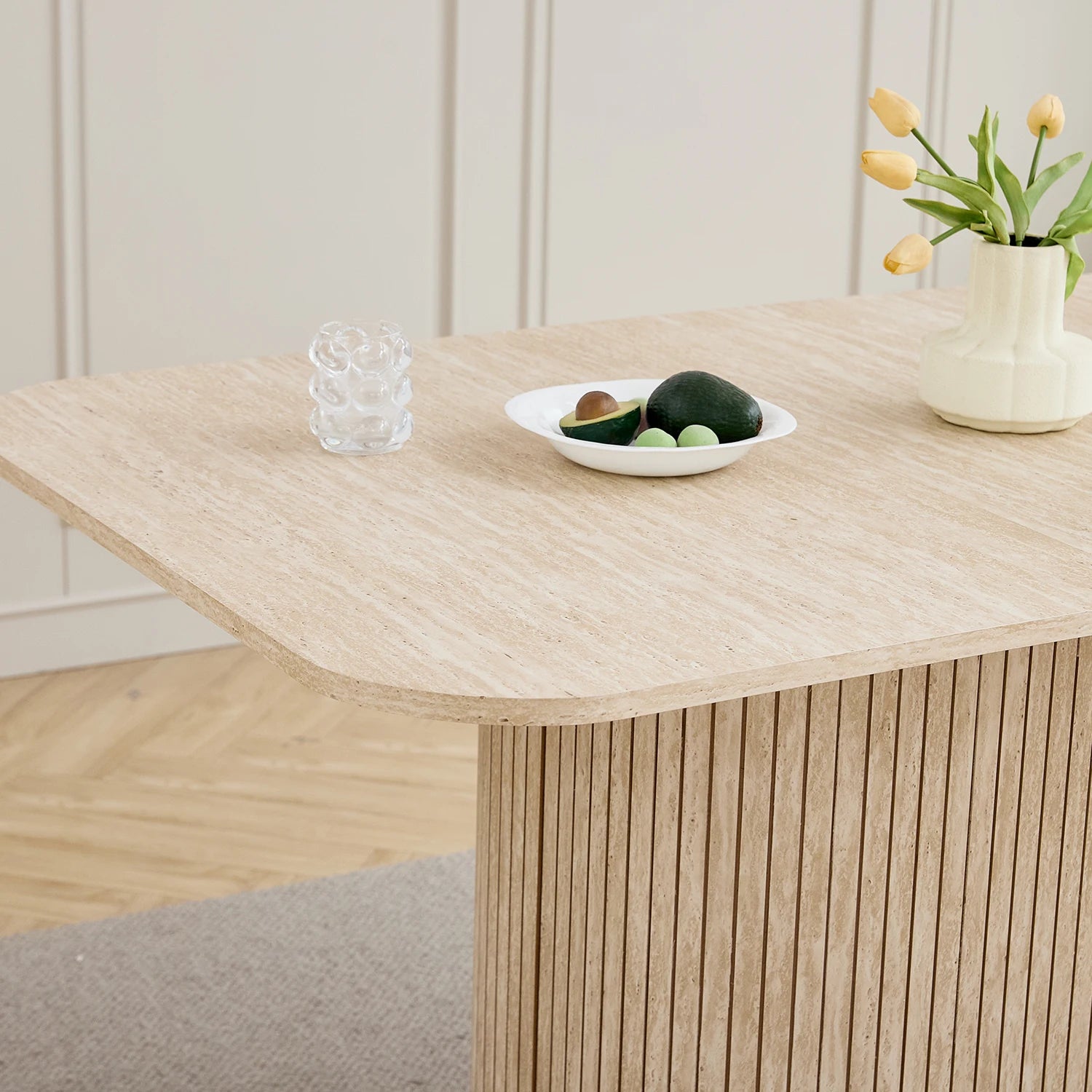 EGOONM Nordic Style Solid Wood Rectangular Dining Table, Living Room Reading and Leisure Dining Table,160*90Cm