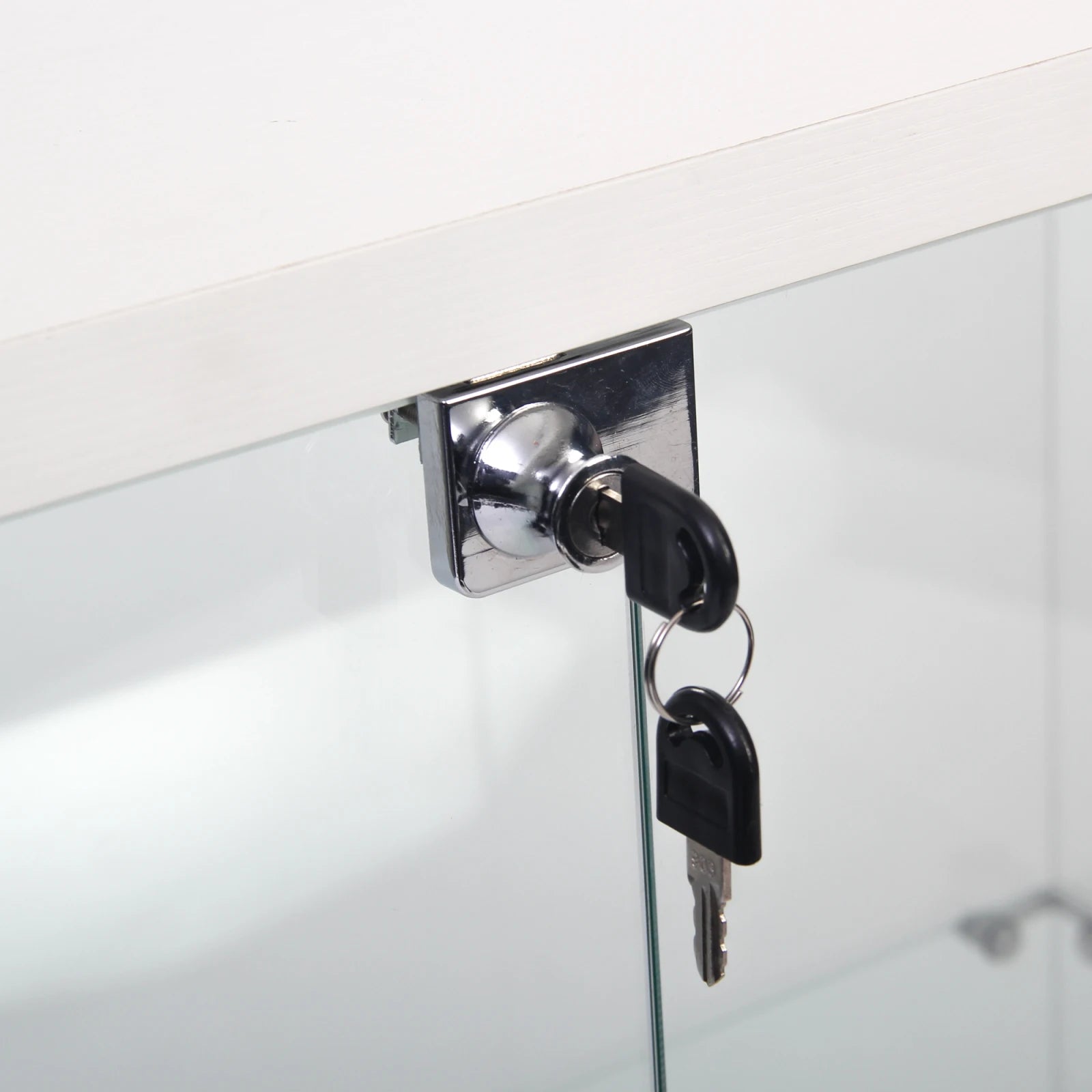 Staande LED Vitrinekast met 4 Niveaus – Moderne Displaykast voor Woonkamer & Slaapkamer
