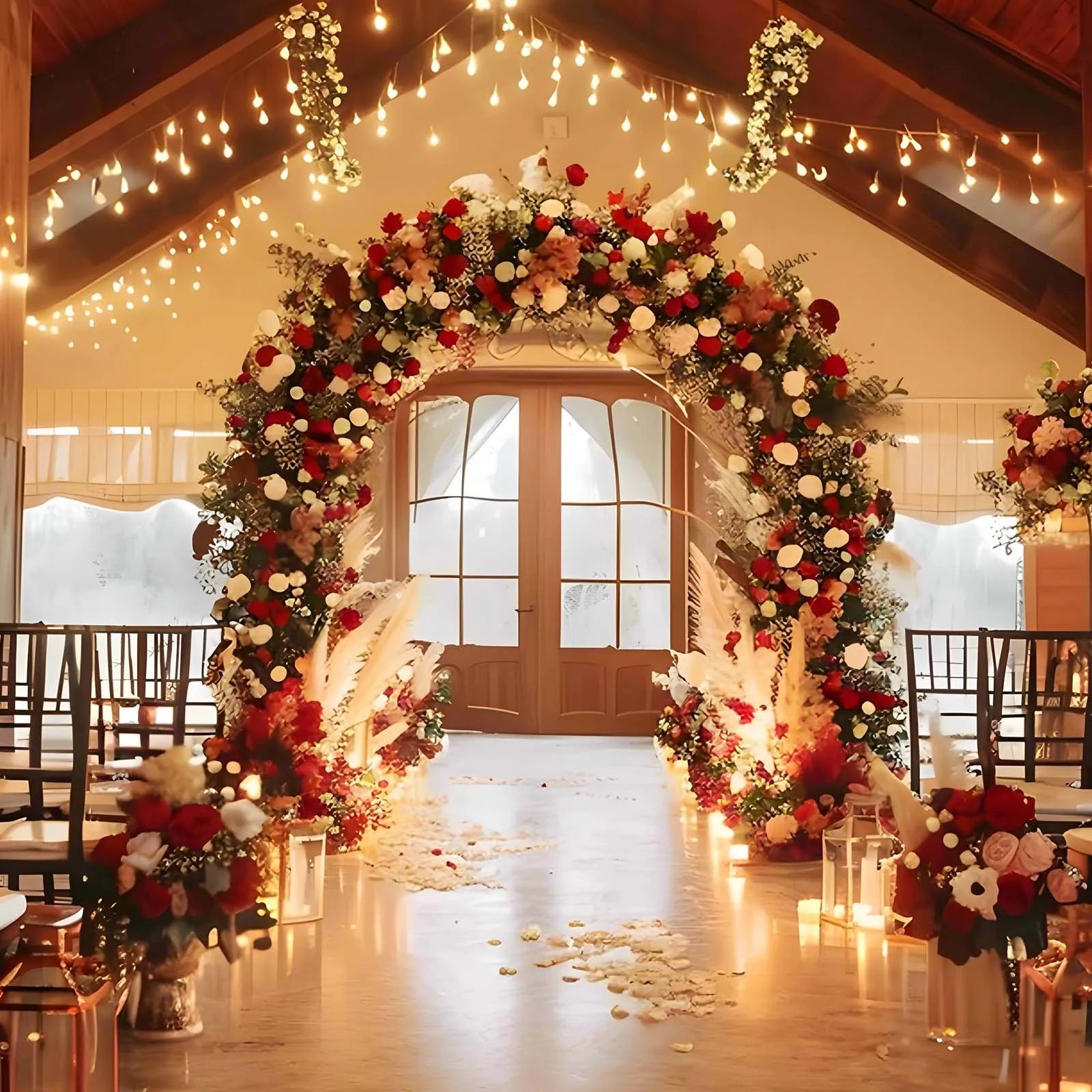 Gouden Ballonnenboog Frame – 2m/2,4m Feestdecoratie voor Bruiloften, Verjaardagen en Ceremonies – Herbruikbare Metaal Stand