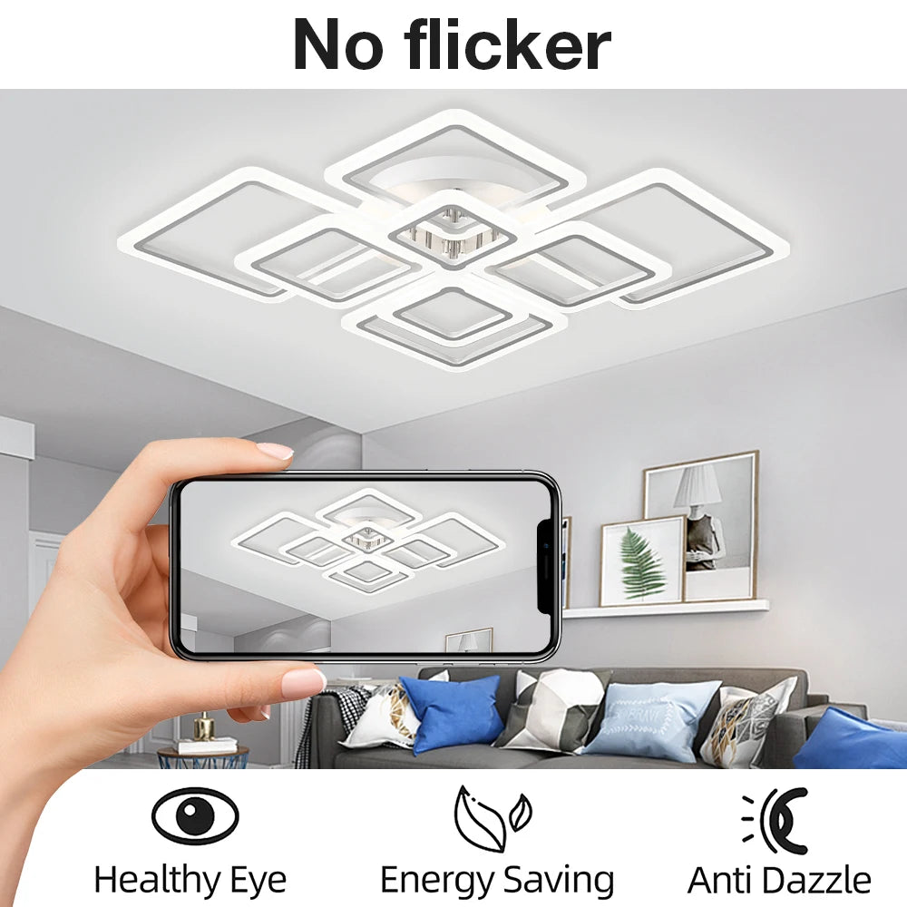 LED Plafondlamp Dimbaar met Afstandsbediening – Slimme Plafondverlichting voor Woonkamer, Slaapkamer & Eetkamer