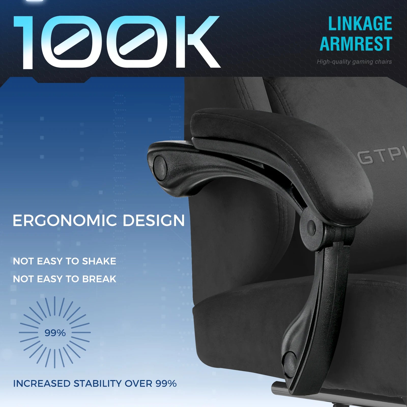Ergonomische Gaming Stoel met Voetsteun en 150° Verstelbare Rugleuning – Ademend Stoffen Bureaustoel voor Gaming & Kantoor