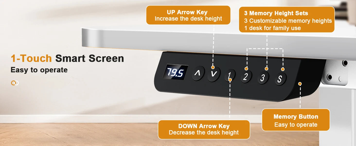 Elektrisch Zit-Sta Bureau Verstelbaar met USB en Ergonomisch Design (140x60 / 160x70 cm)