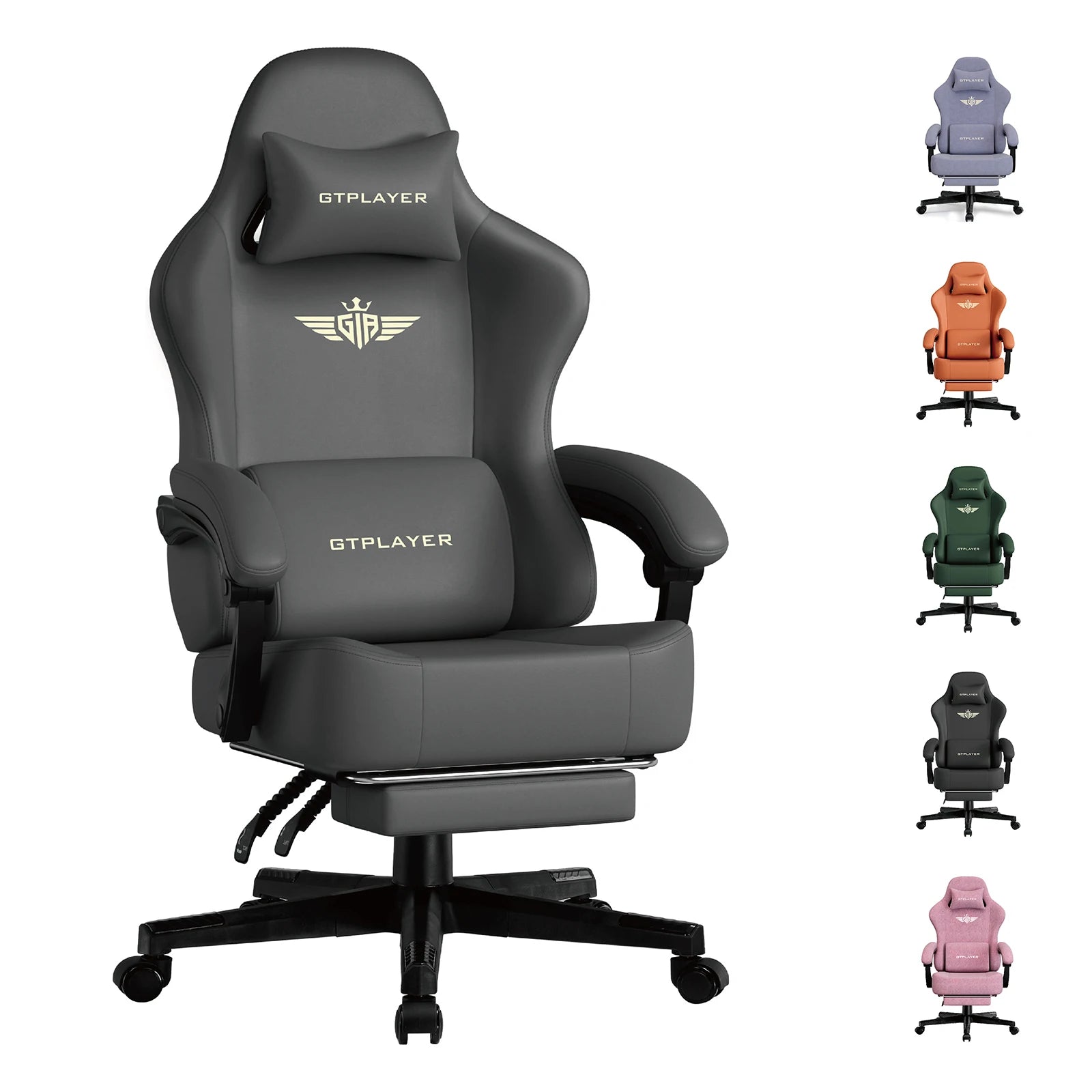 Ergonomische Gaming Stoel met Voetsteun en 150° Verstelbare Rugleuning – Ademend Stoffen Bureaustoel voor Gaming & Kantoor