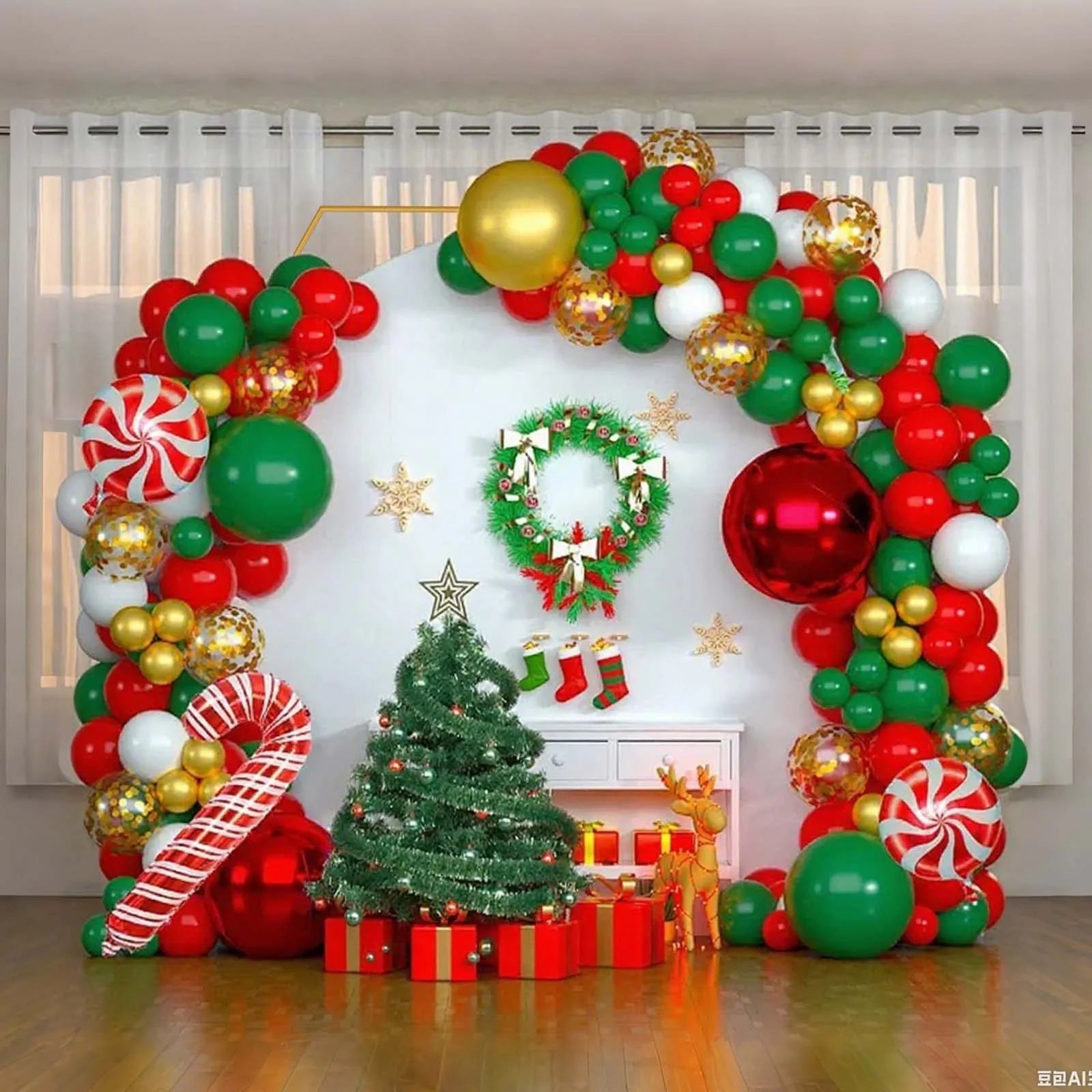 Gouden Ballonnenboog Frame – 2m/2,4m Feestdecoratie voor Bruiloften, Verjaardagen en Ceremonies – Herbruikbare Metaal Stand