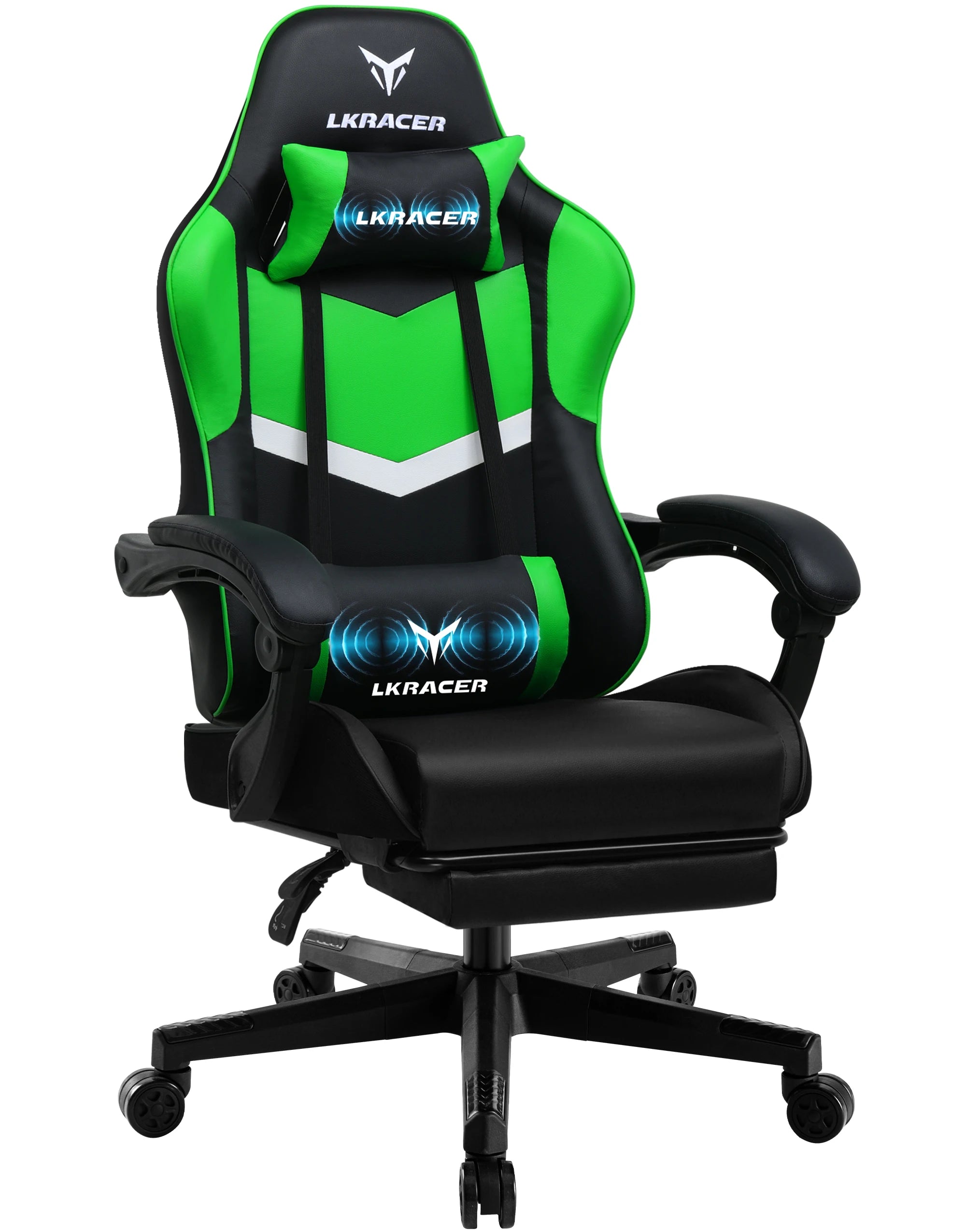 Ergonomische Gamingstoel met Voetensteun en Verstelbare Rugleuning – Comfortabele Bureaustoel met Lendensteun en Hoofdsteun