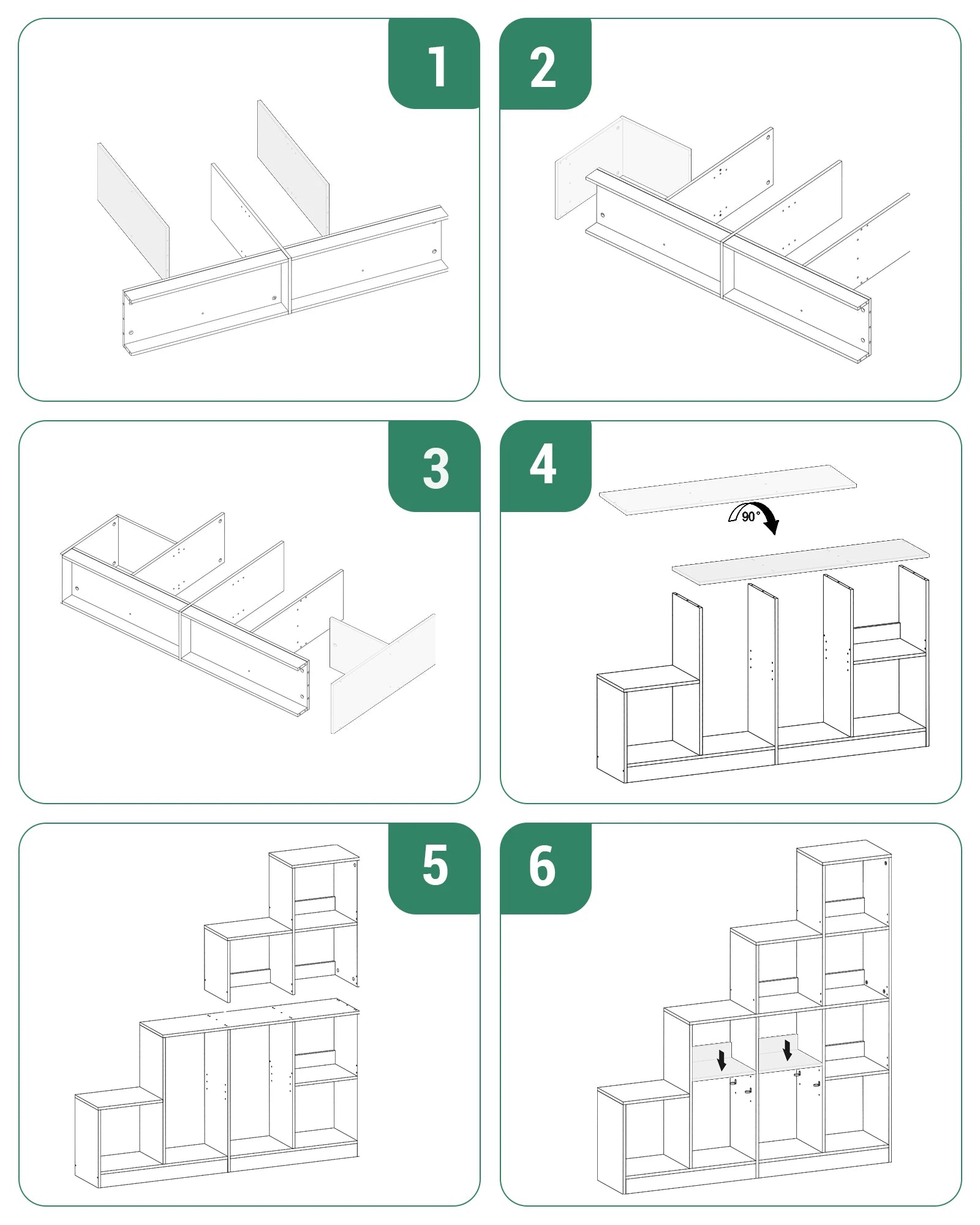 Boekenkast 10 Vakken – Open Opbergruimte – Wit – Modern & Functioneel