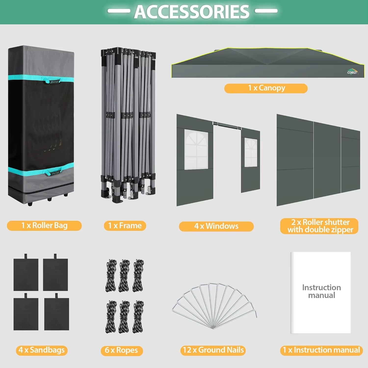 Pop-up Partytent 3×6 m – Easy-Up Tuinpaviljoen met 6 Zijwanden