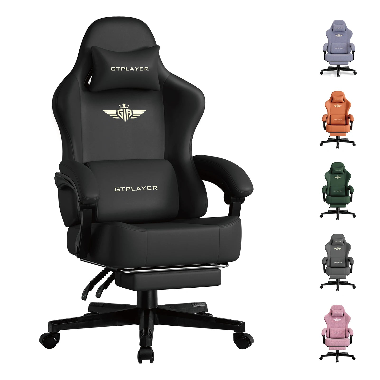 Ergonomische Gaming Stoel met Voetsteun en 150° Verstelbare Rugleuning – Ademend Stoffen Bureaustoel voor Gaming & Kantoor