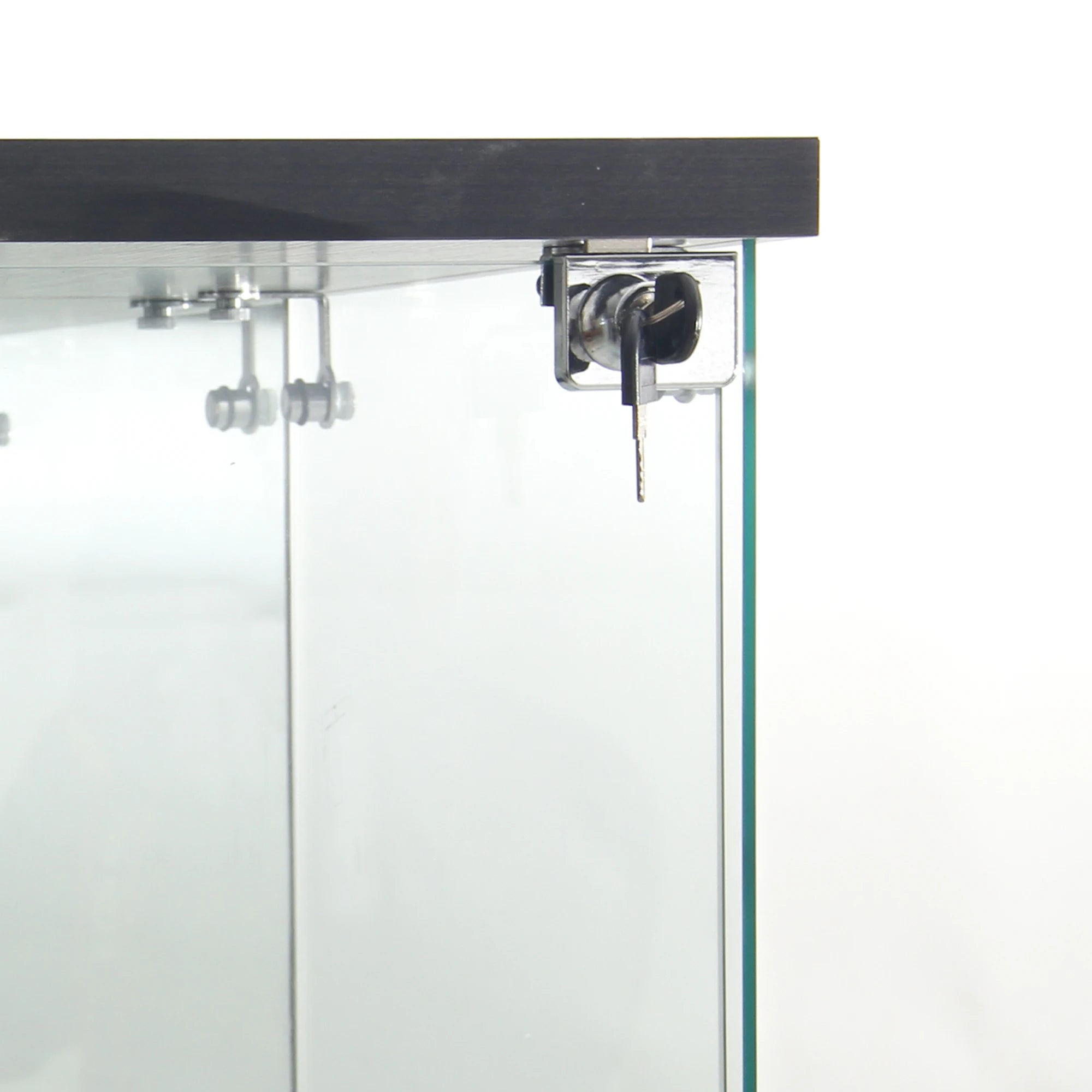 Staande LED Vitrinekast met 4 Niveaus – Moderne Displaykast voor Woonkamer & Slaapkamer