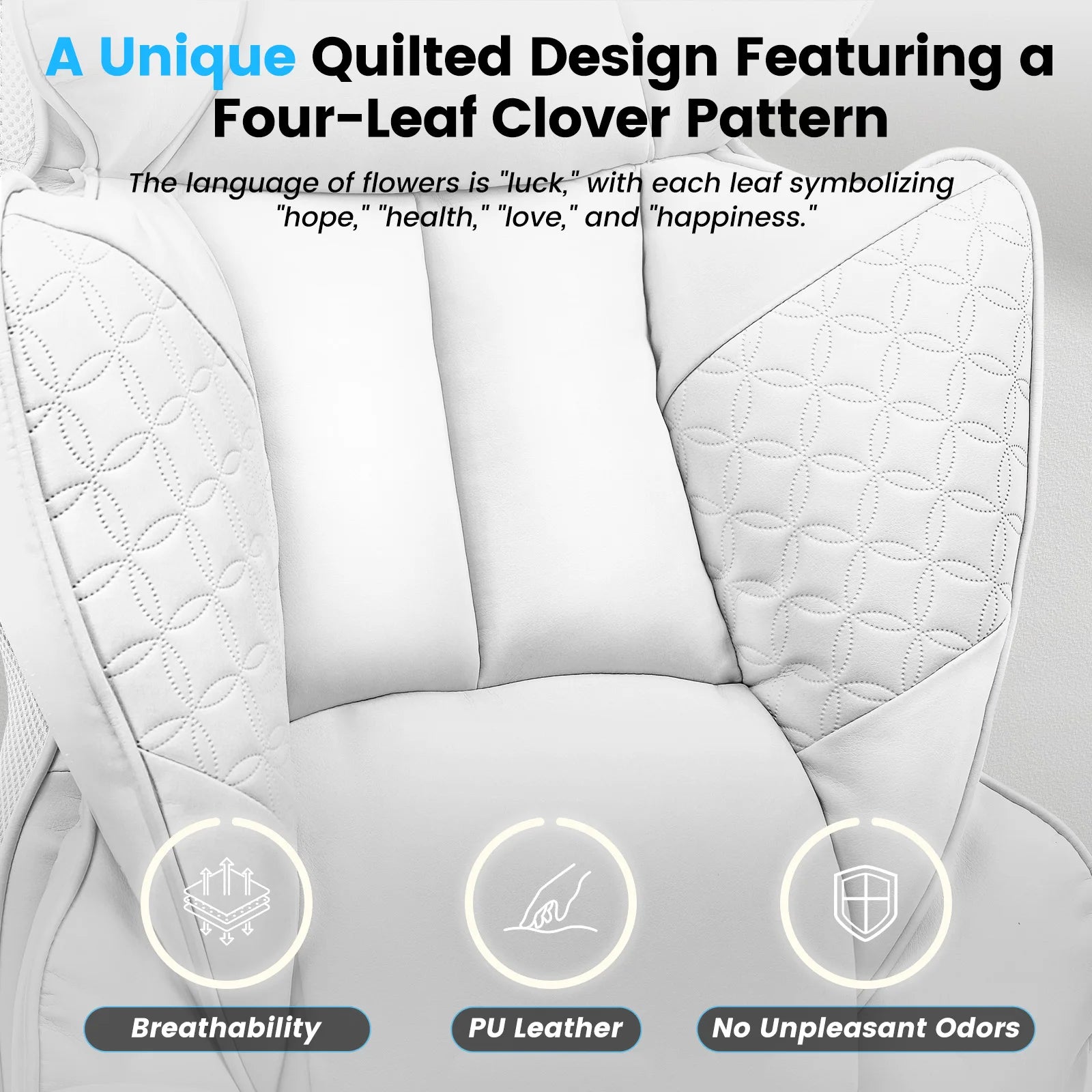 Ergonomische Gaming Chair & Bureaustoel – Verstelbare Armleuningen, Lendensteun, PU Leer – 150 kg