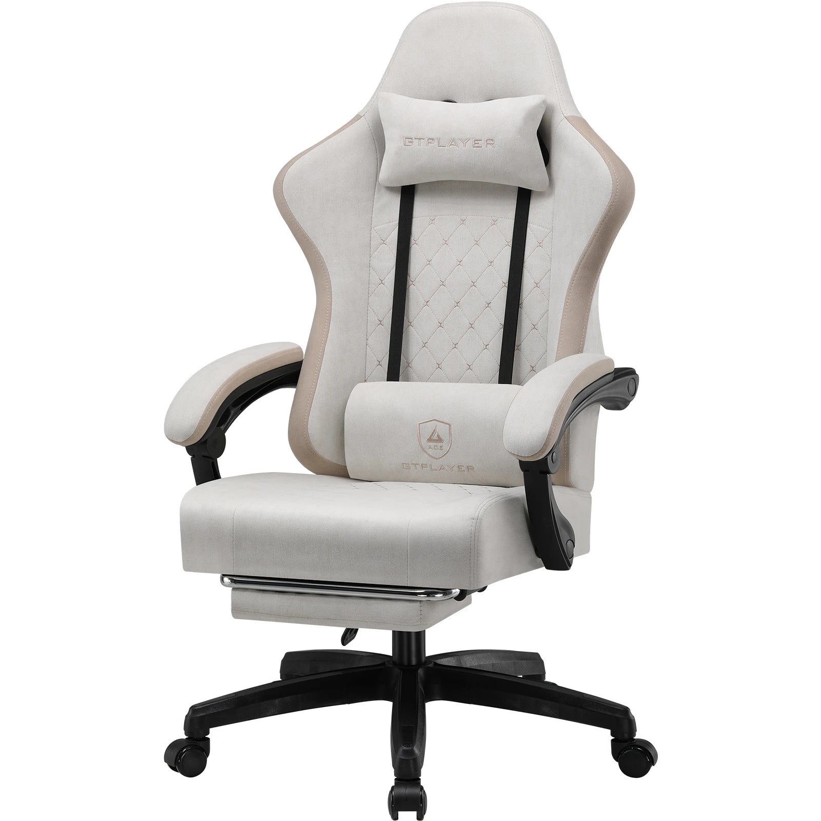 Ergonomische Gaming Stoel met Voetensteun en Pocket Springs – Verstelbare Bureaustoel van Stof voor Ultiem Comfort