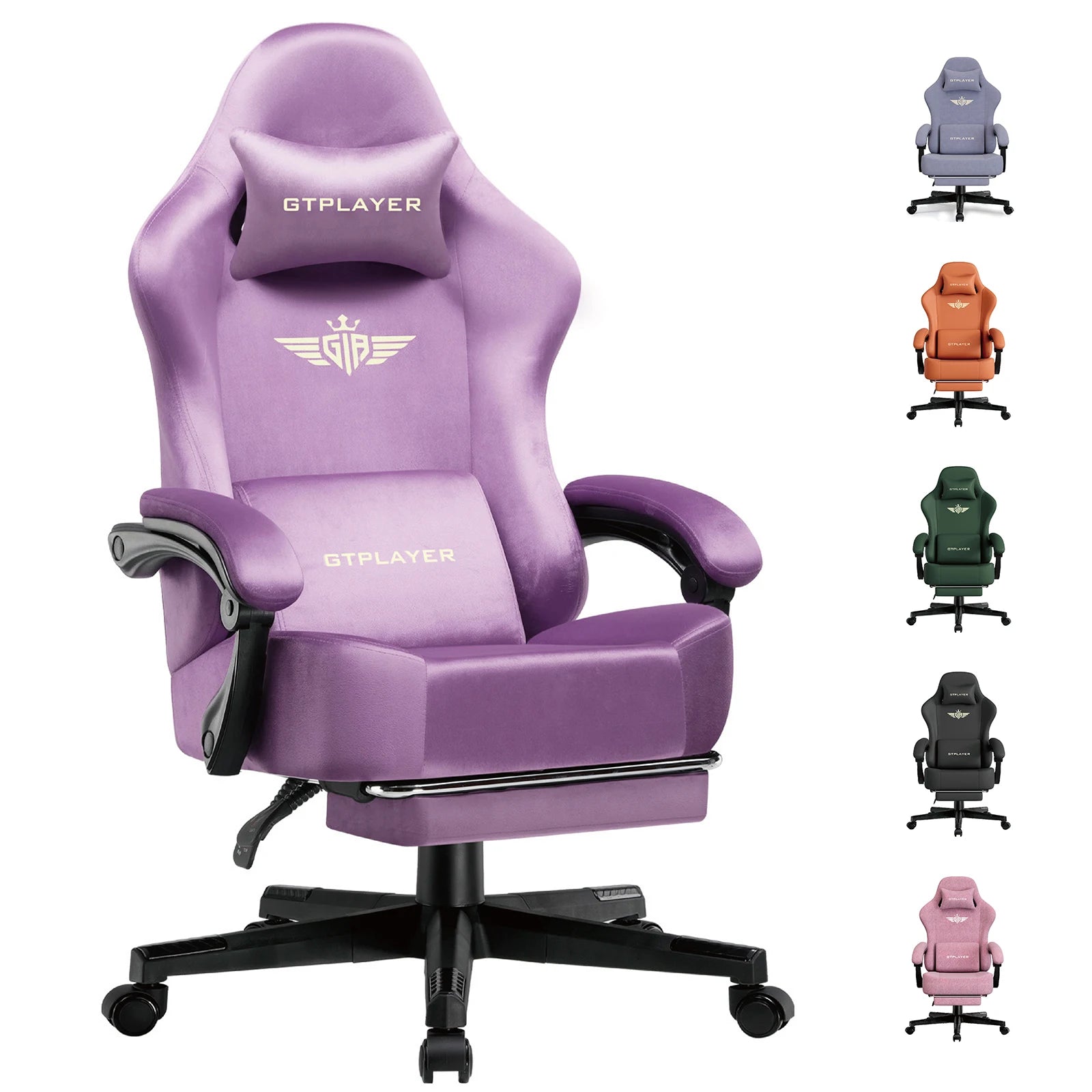 Ergonomische Gaming Stoel met Voetsteun en 150° Verstelbare Rugleuning – Ademend Stoffen Bureaustoel voor Gaming & Kantoor