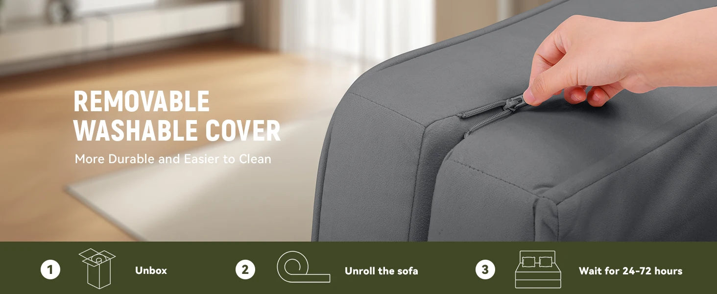 Verstelbare 2-Persoons Slaapbank met 6 Standen – Compacte Multifunctionele Sofa Bed voor Kleine Ruimtes