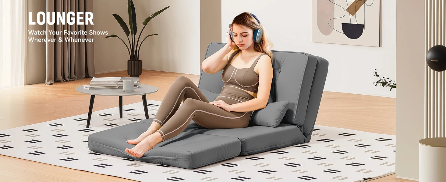 Verstelbare 2-Persoons Slaapbank met 6 Standen – Compacte Multifunctionele Sofa Bed voor Kleine Ruimtes