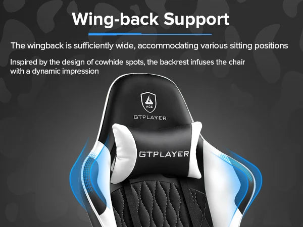 Ergonomische Gaming Stoel met Voetensteun en Verstelbare Rugleuning (90°–145°) – Luxe Bureaustoel voor Kantoor & Thuis
