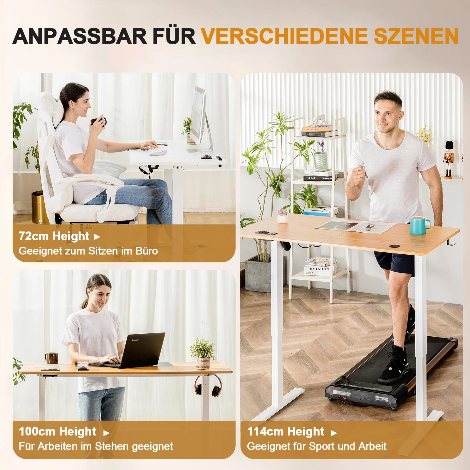 Elektrisch Zit-Sta Bureau Verstelbaar met USB en Ergonomisch Design (140x60 / 160x70 cm)