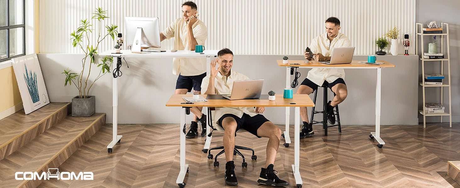 Elektrisch Zit-Sta Bureau Verstelbaar met USB en Ergonomisch Design (140x60 / 160x70 cm)