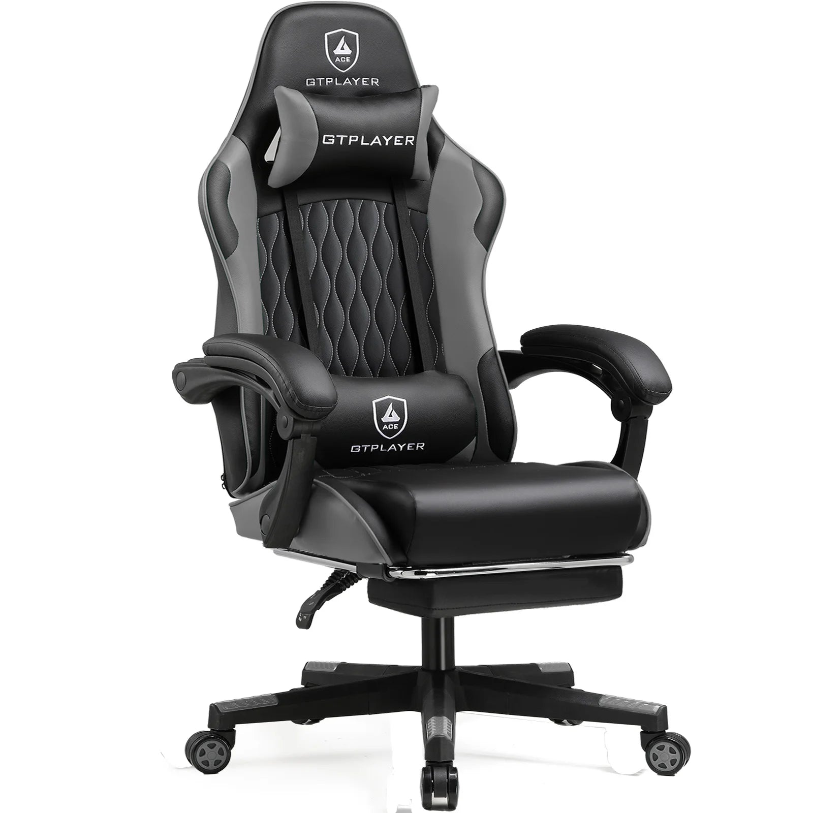 Ergonomische Gaming Stoel met Voetensteun en Verstelbare Rugleuning (90°–145°) – Luxe Bureaustoel voor Kantoor & Thuis