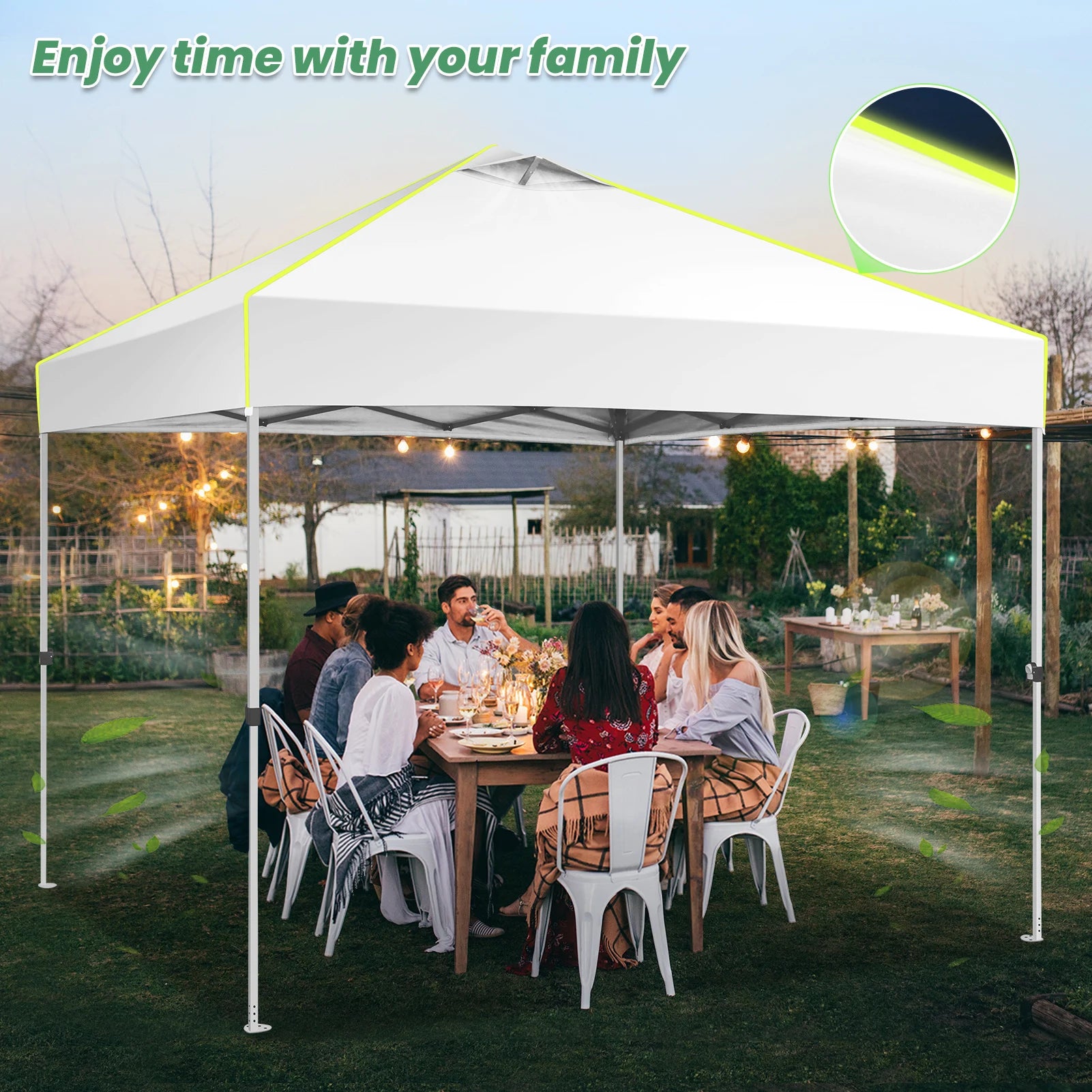 Pop-up Partytent 3x3 m Waterdicht met 4 Zijwanden – Opvouwbaar Tuinpaviljoen met UV50+ Bescherming voor Tuin & Evenementen