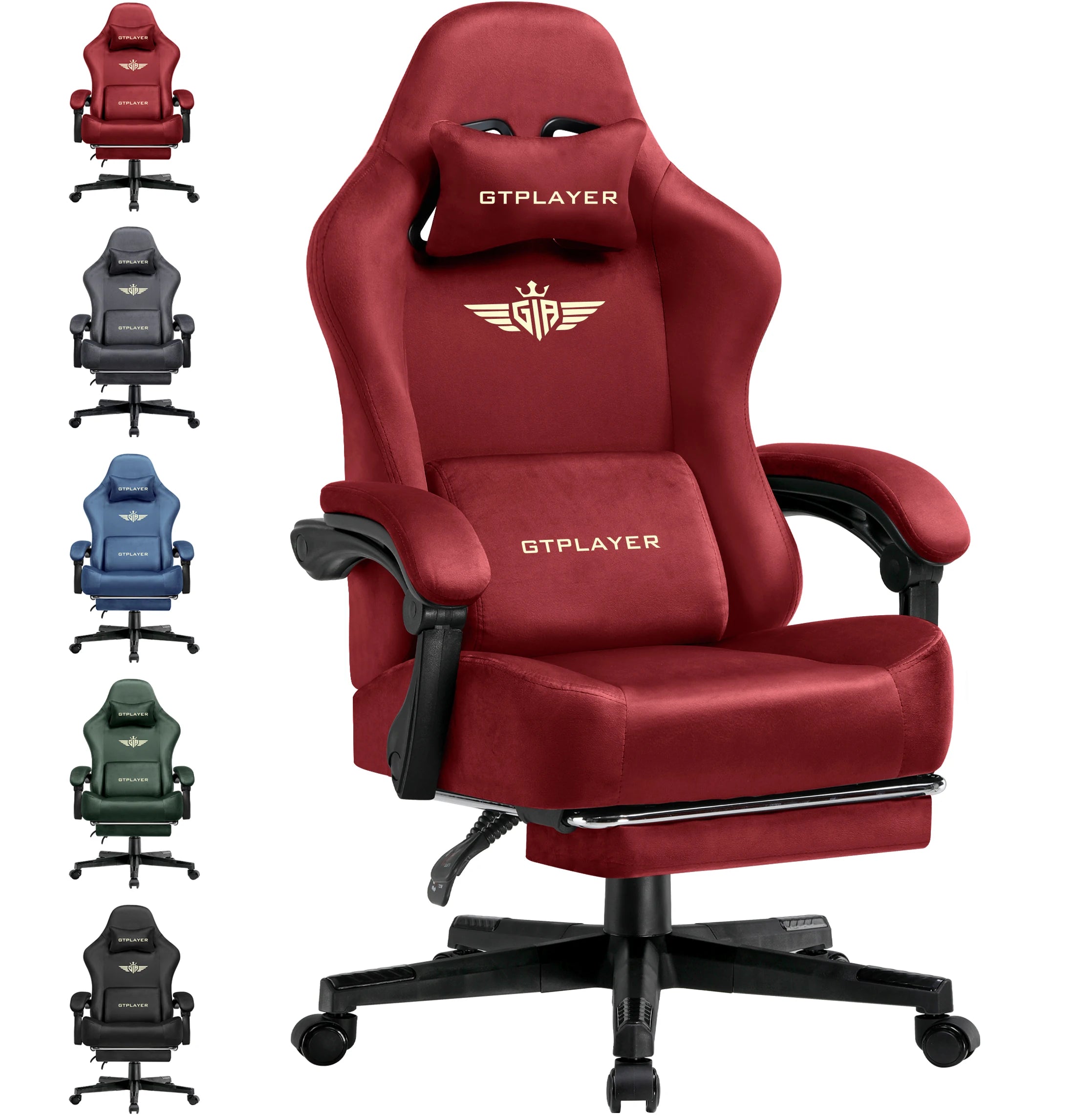 Ergonomische Gaming Stoel met Voetsteun en 150° Verstelbare Rugleuning – Ademend Stoffen Bureaustoel voor Gaming & Kantoor