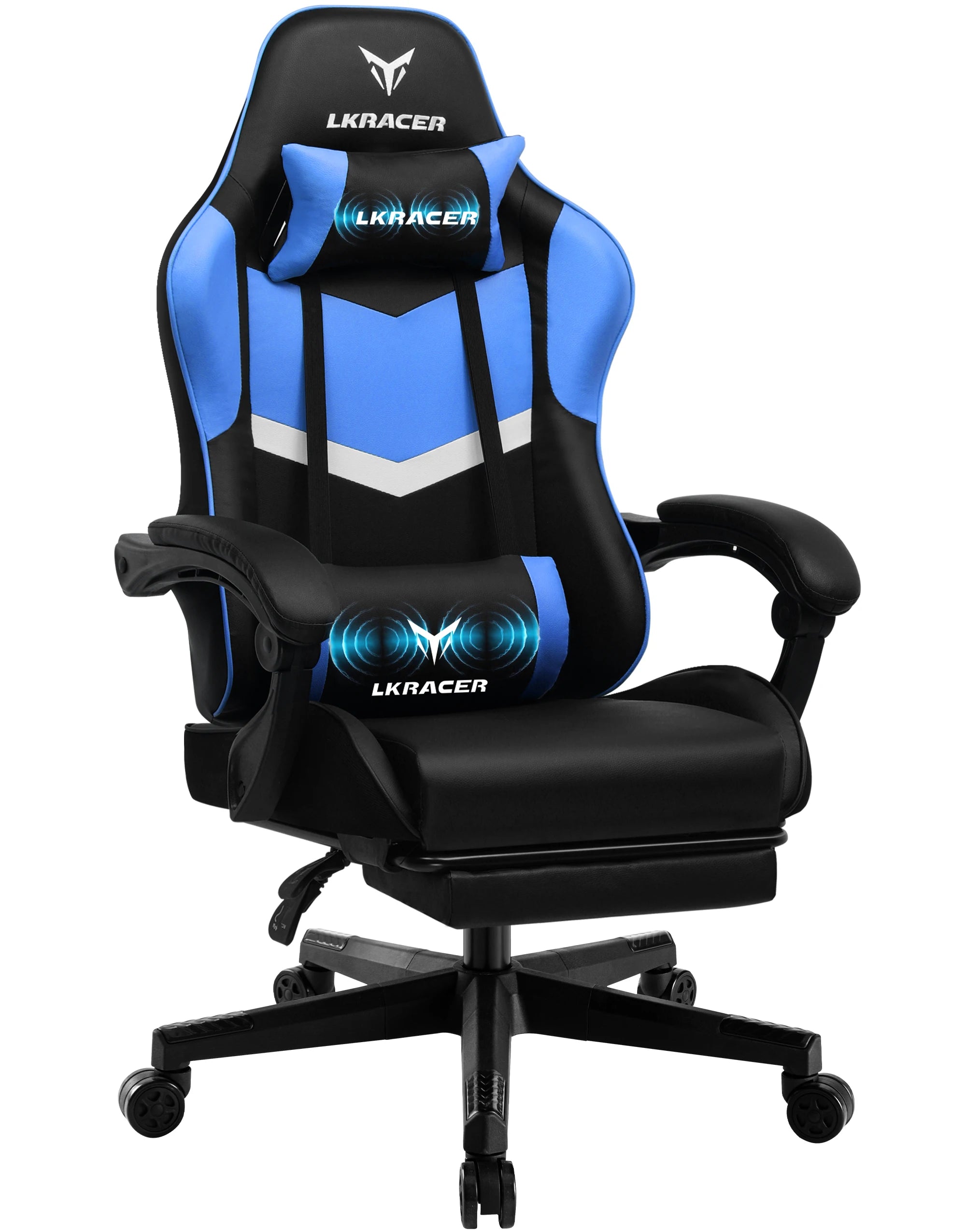 Ergonomische Gamingstoel met Voetensteun en Verstelbare Rugleuning – Comfortabele Bureaustoel met Lendensteun en Hoofdsteun