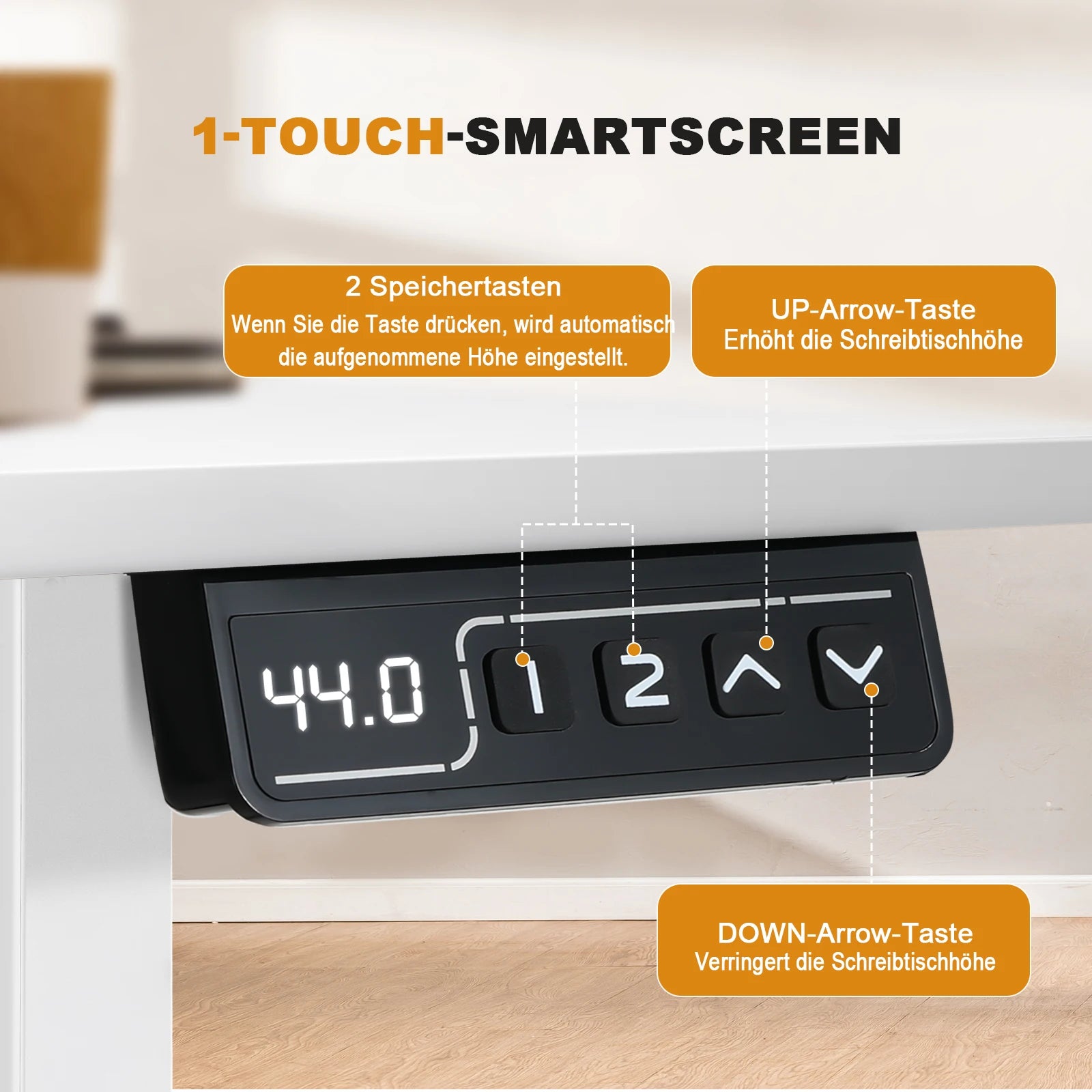 Elektrisch Zit-Sta Bureau Verstelbaar met USB en Ergonomisch Design (140x60 / 160x70 cm)
