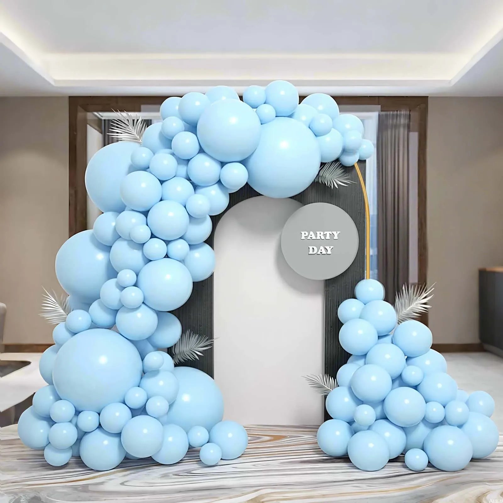Gouden Ballonnenboog Frame – 2m/2,4m Feestdecoratie voor Bruiloften, Verjaardagen en Ceremonies – Herbruikbare Metaal Stand