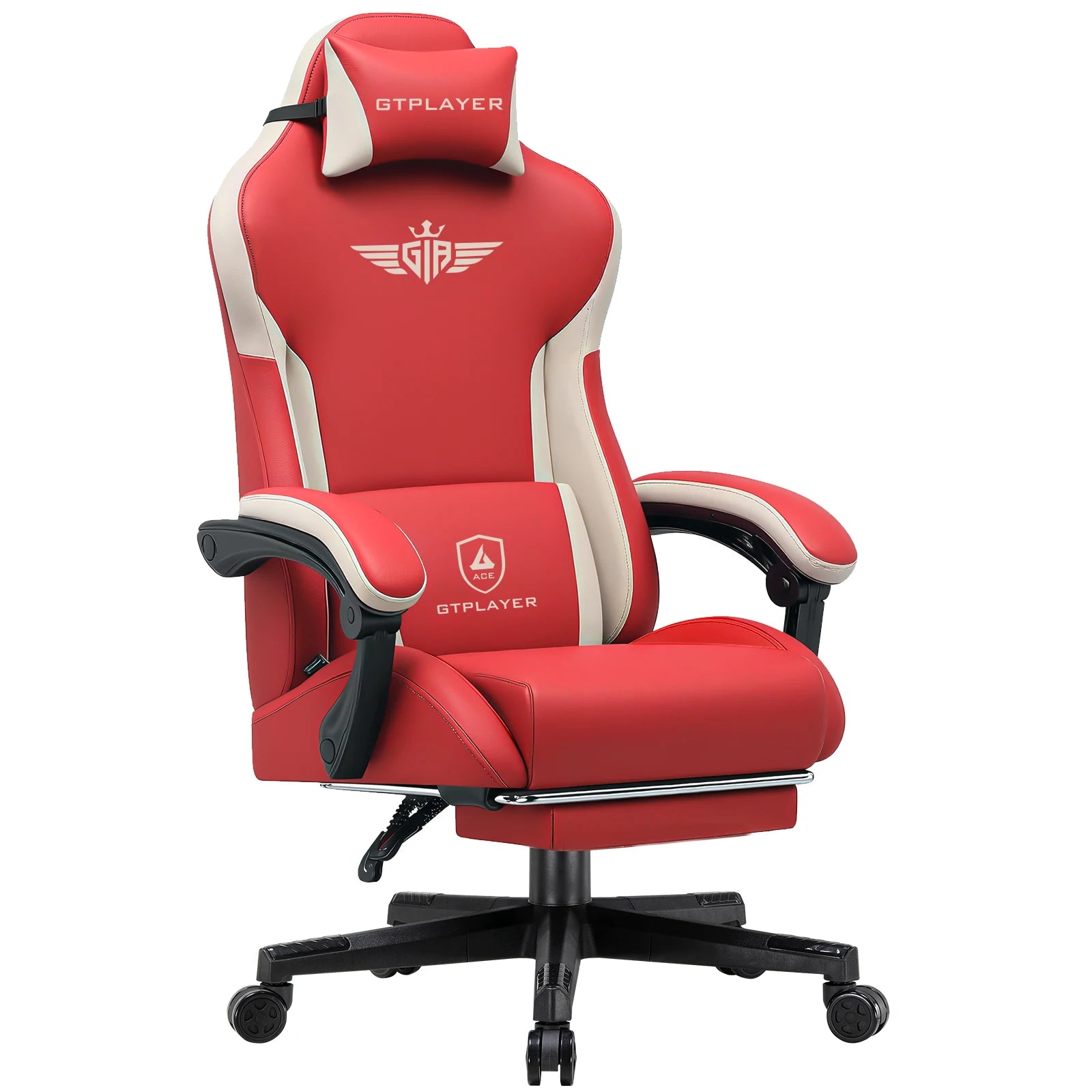 Ergonomische Gamingstoel van Stof met Voetensteun en Verstelbare Rugleuning (165°)