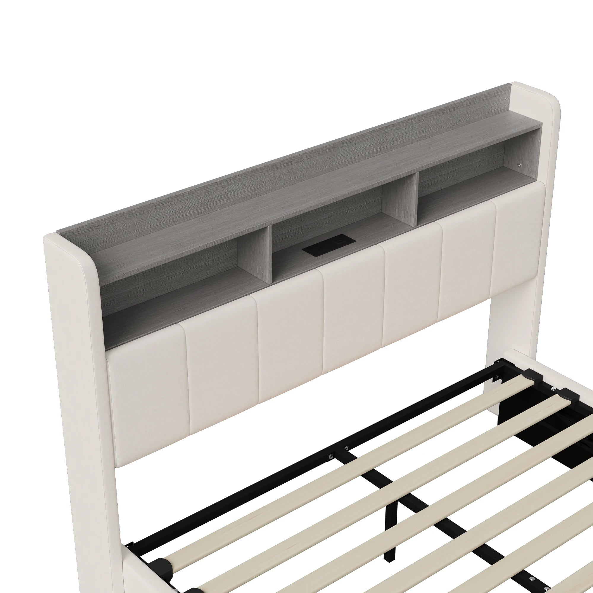 Gestoffeerd bed 140x200 cm met LED‑verlichting en hydraulische opbergruimte – modern en praktisch design