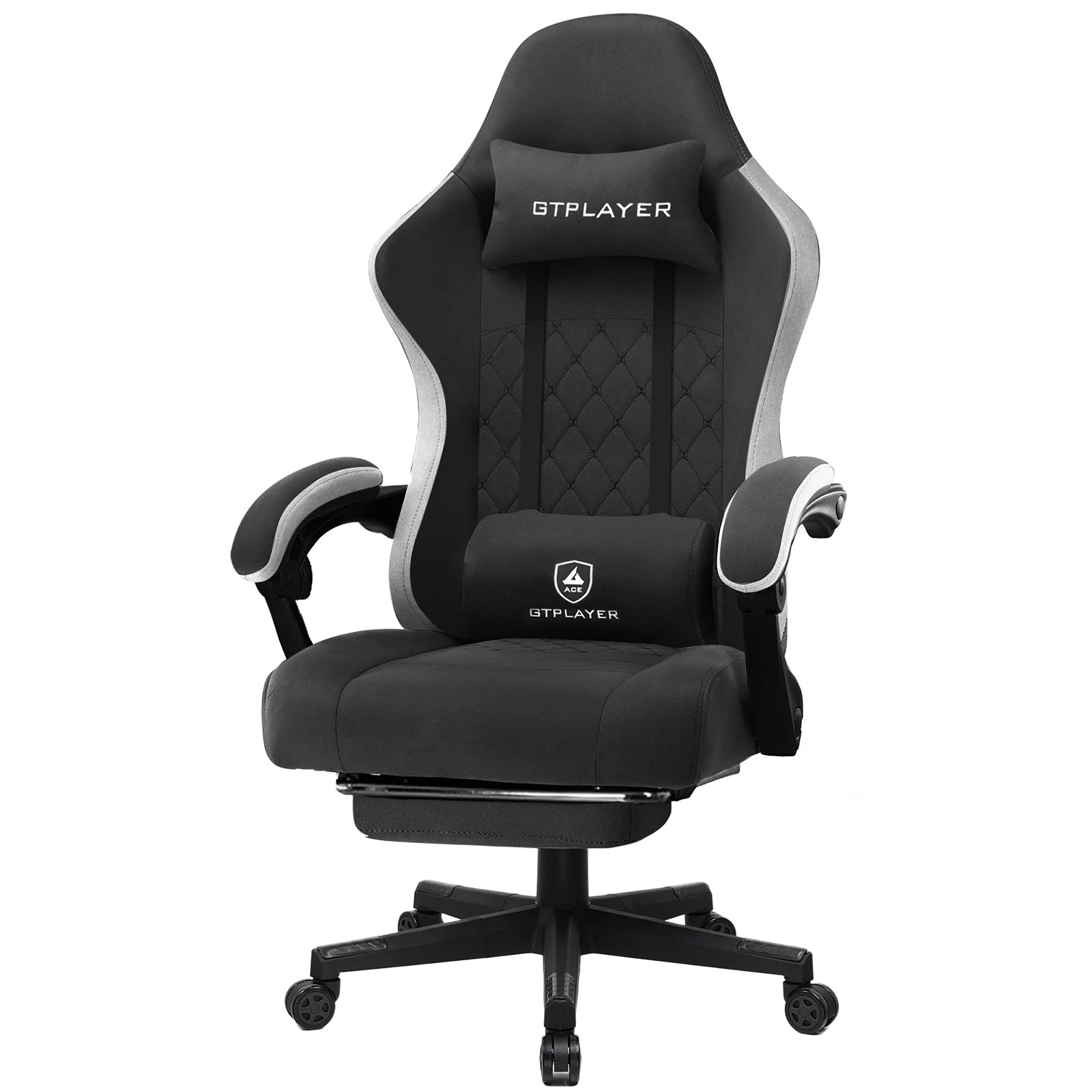 Ergonomische Gaming Stoel met Voetensteun en Pocket Springs – Verstelbare Bureaustoel van Stof voor Ultiem Comfort