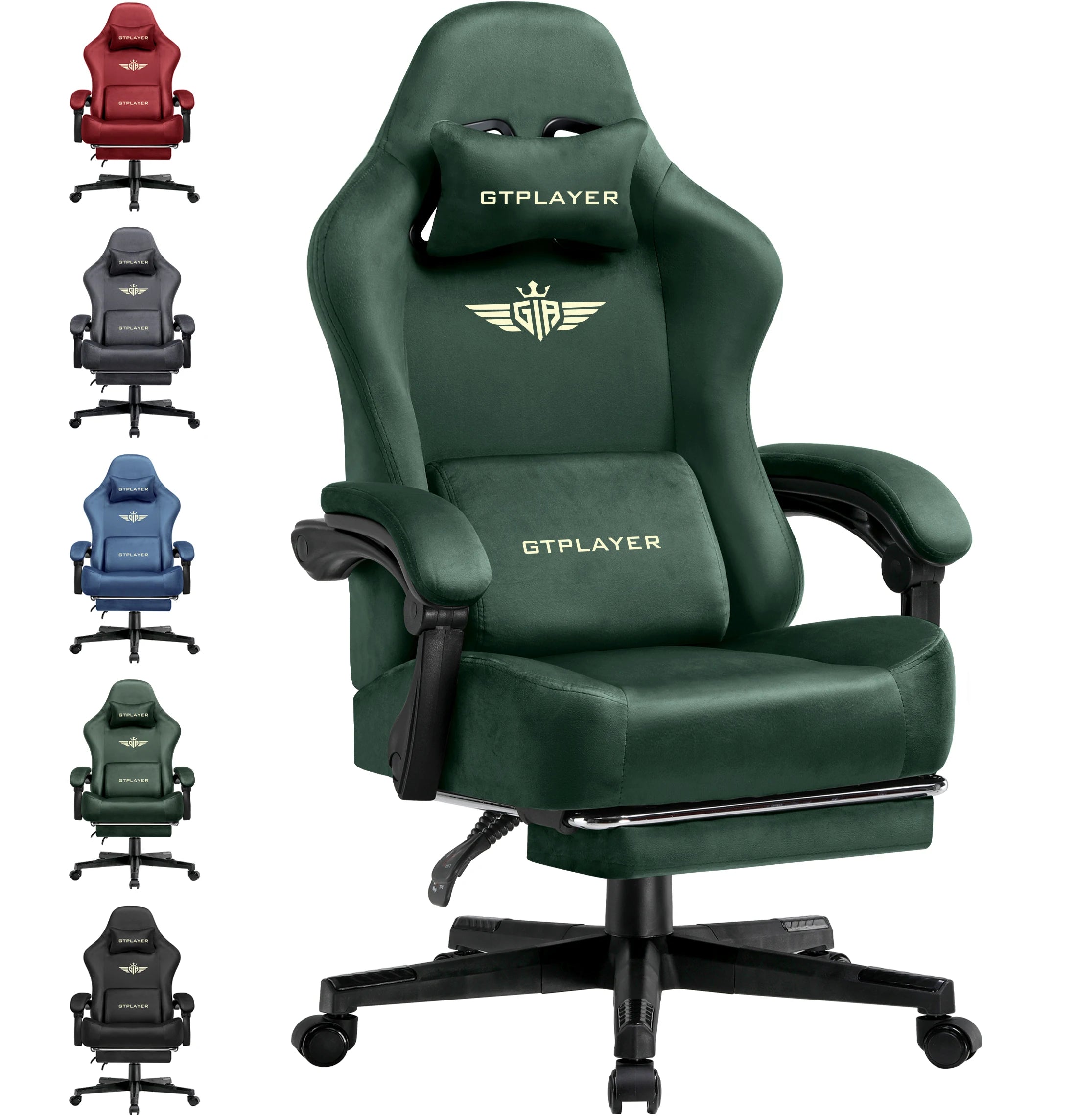 Ergonomische Gaming Stoel met Voetsteun en 150° Verstelbare Rugleuning – Ademend Stoffen Bureaustoel voor Gaming & Kantoor