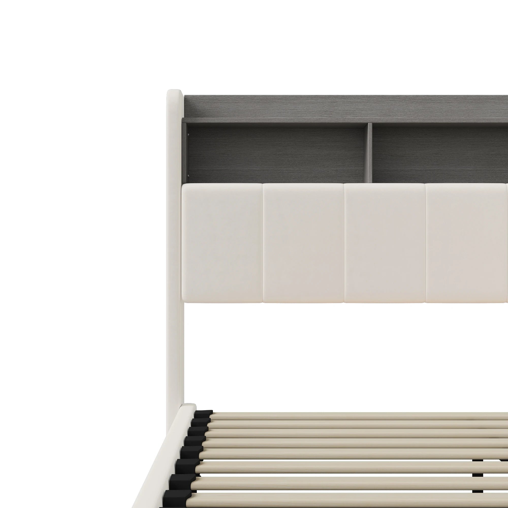 Gestoffeerd bed 140x200 cm met LED‑verlichting en hydraulische opbergruimte – modern en praktisch design