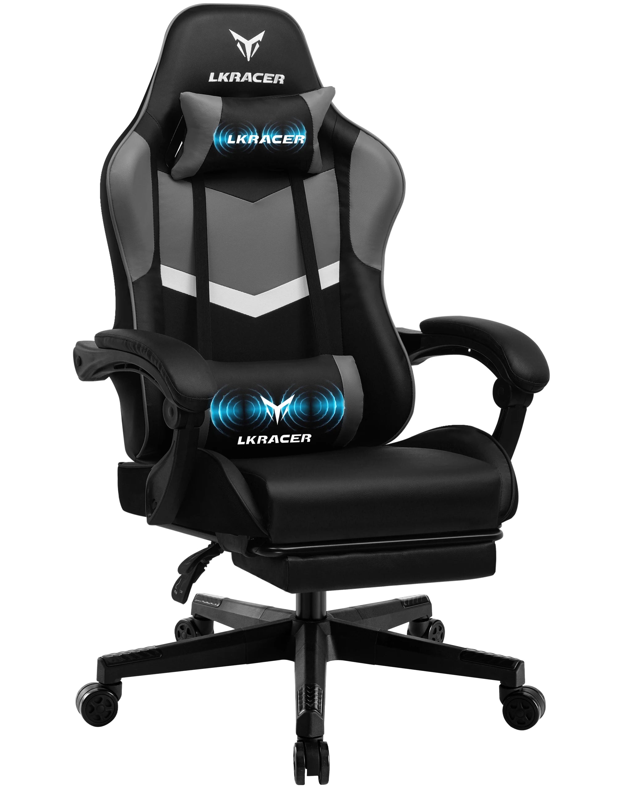 Ergonomische Gamingstoel met Voetensteun en Verstelbare Rugleuning – Comfortabele Bureaustoel met Lendensteun en Hoofdsteun