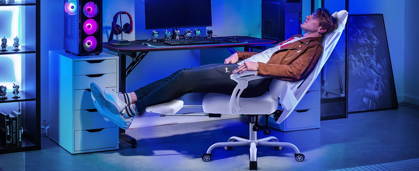 Ergonomische Mesh Bureaustoel met Lendensteun & Hoofdsteun – Verstelbare Gaming Stoel tot 150 kg
