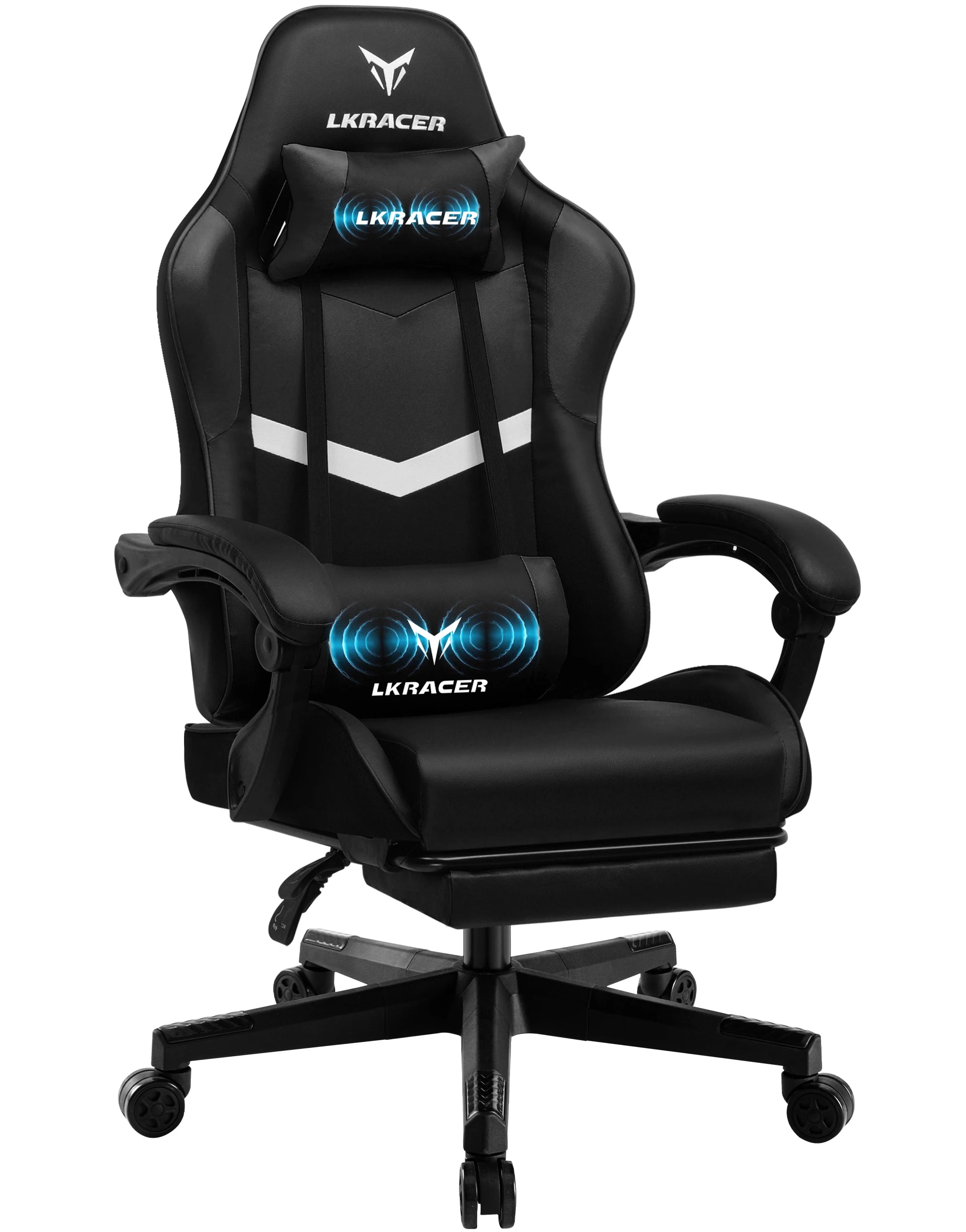 Ergonomische Gamingstoel met Voetensteun en Verstelbare Rugleuning – Comfortabele Bureaustoel met Lendensteun en Hoofdsteun