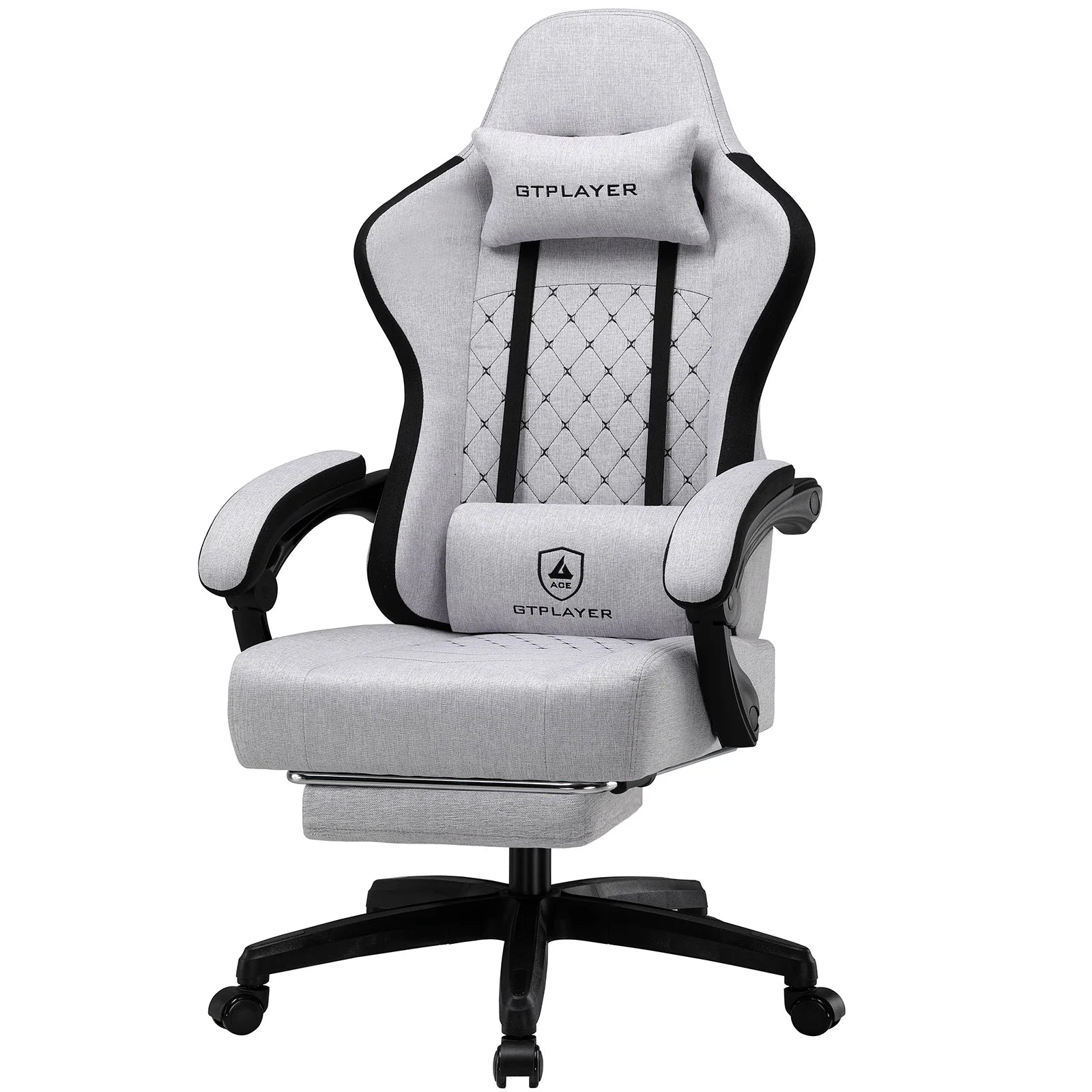 Ergonomische Gaming Stoel met Voetensteun en Pocket Springs – Verstelbare Bureaustoel van Stof voor Ultiem Comfort