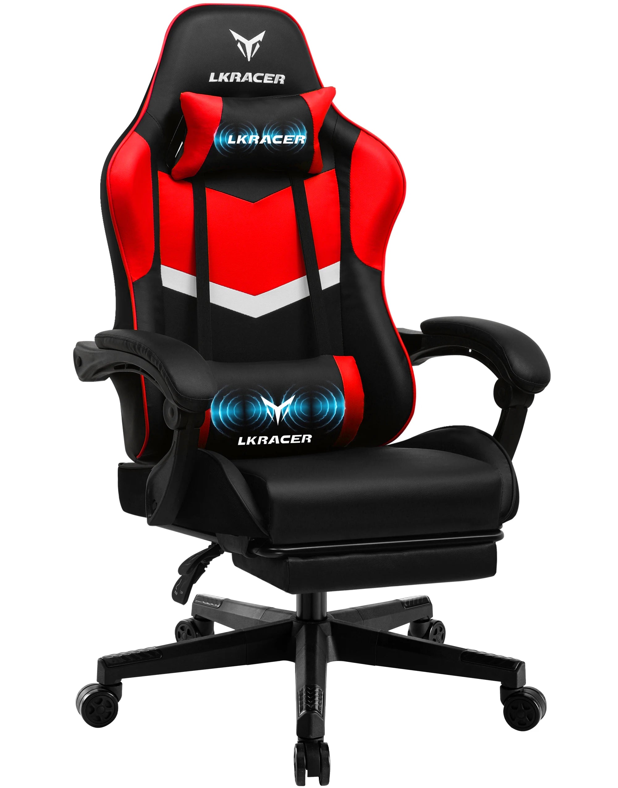 Ergonomische Gamingstoel met Voetensteun en Verstelbare Rugleuning – Comfortabele Bureaustoel met Lendensteun en Hoofdsteun