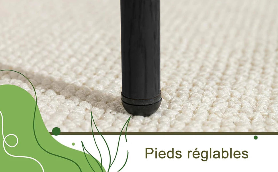 Retro Eetkamerstoelen Set van 2 met Rieten Rugleuning – Comfortabele Gestoffeerde Zitting, Stevig IJzeren Frame, Antislipvoetjes – Voor Keuken, Eetkamer & Terras