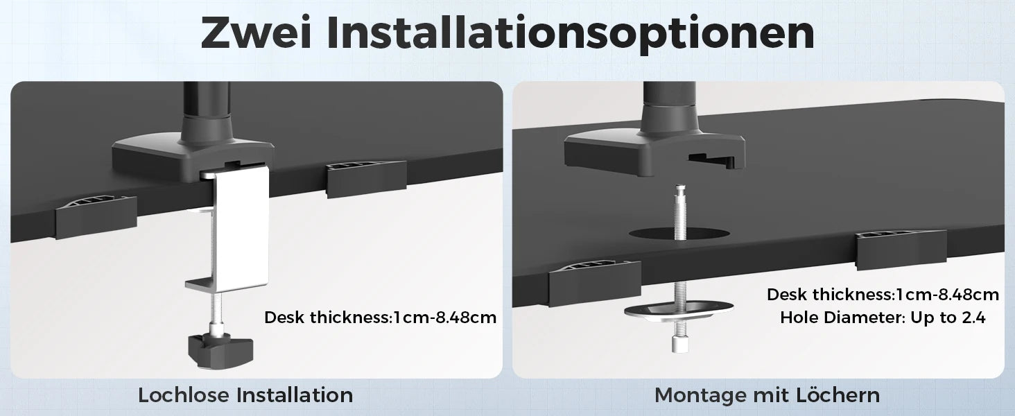 Verstelbare Monitor Arm Enkel 13-32 Inch met Gasveer en VESA Mount