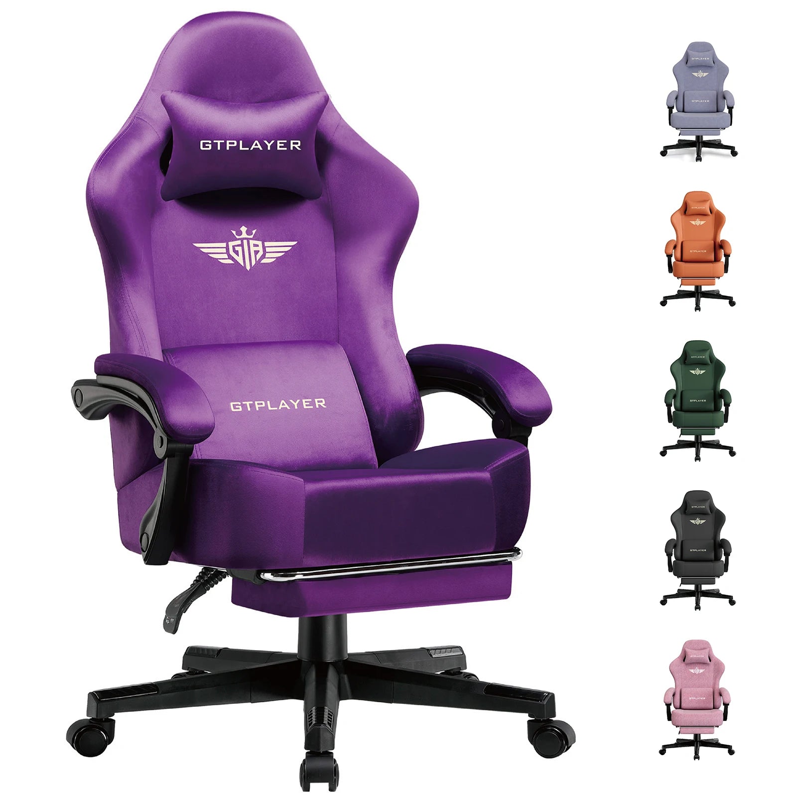 Ergonomische Gaming Stoel met Voetsteun en 150° Verstelbare Rugleuning – Ademend Stoffen Bureaustoel voor Gaming & Kantoor