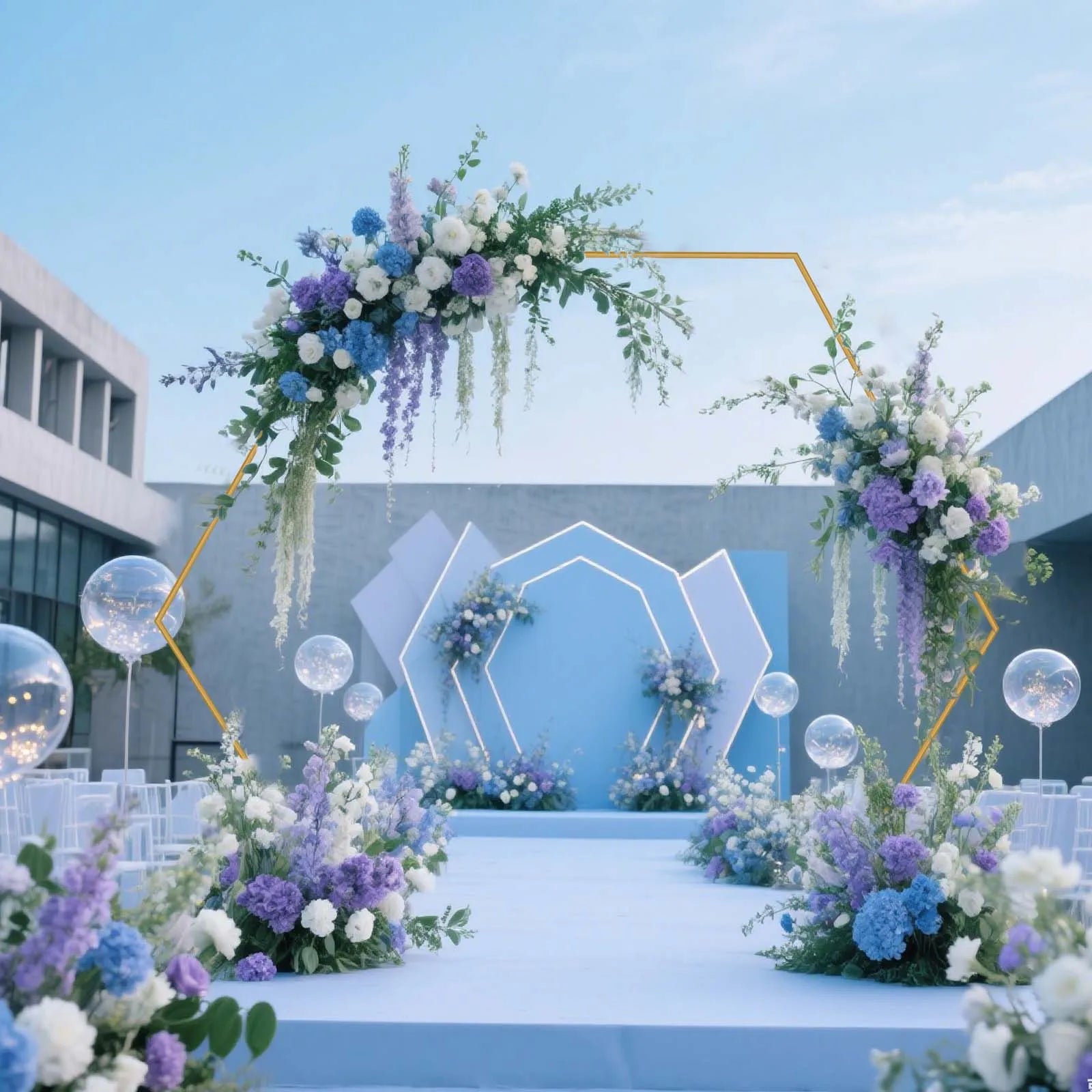 Gouden Ballonnenboog Frame – 2m/2,4m Feestdecoratie voor Bruiloften, Verjaardagen en Ceremonies – Herbruikbare Metaal Stand