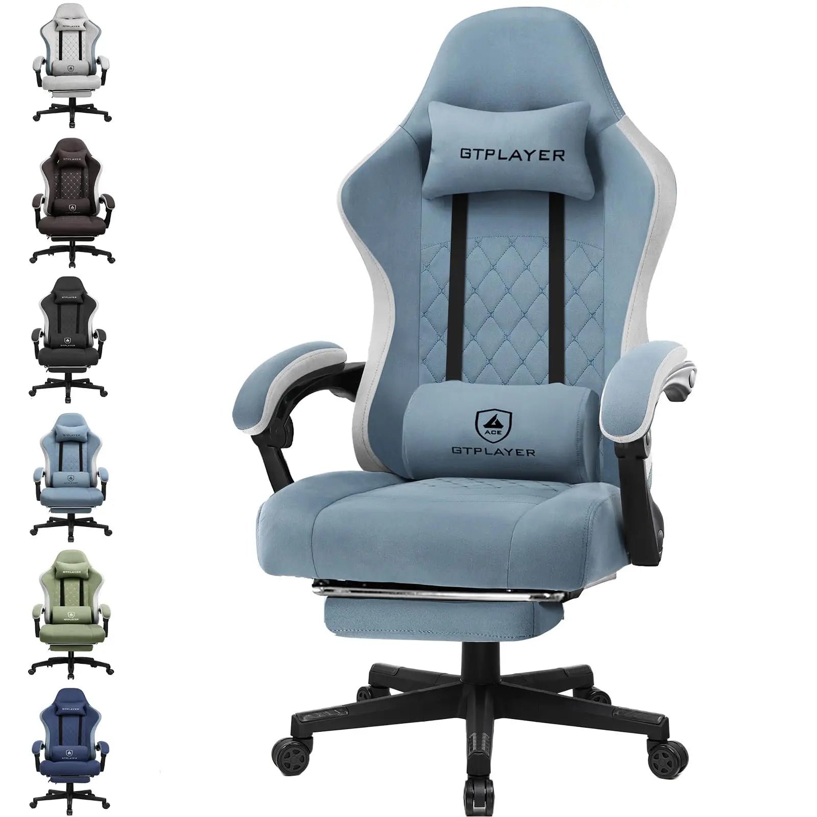 Ergonomische Gaming Stoel met Voetensteun en Pocket Springs – Verstelbare Bureaustoel van Stof voor Ultiem Comfort