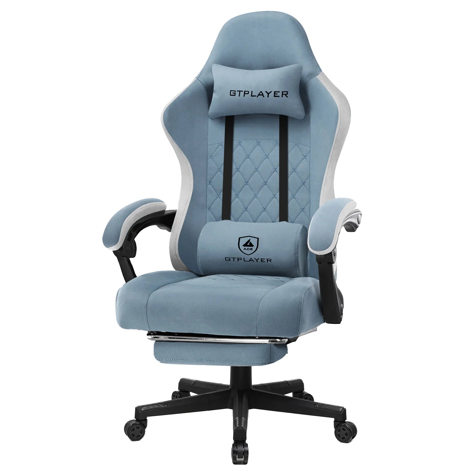 Ergonomische Gaming Stoel met Voetensteun en Pocket Springs – Verstelbare Bureaustoel van Stof voor Ultiem Comfort