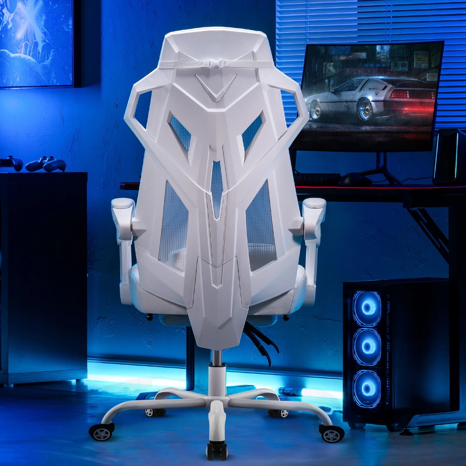 Ergonomische Mesh Bureaustoel met Lendensteun & Hoofdsteun – Verstelbare Gaming Stoel tot 150 kg