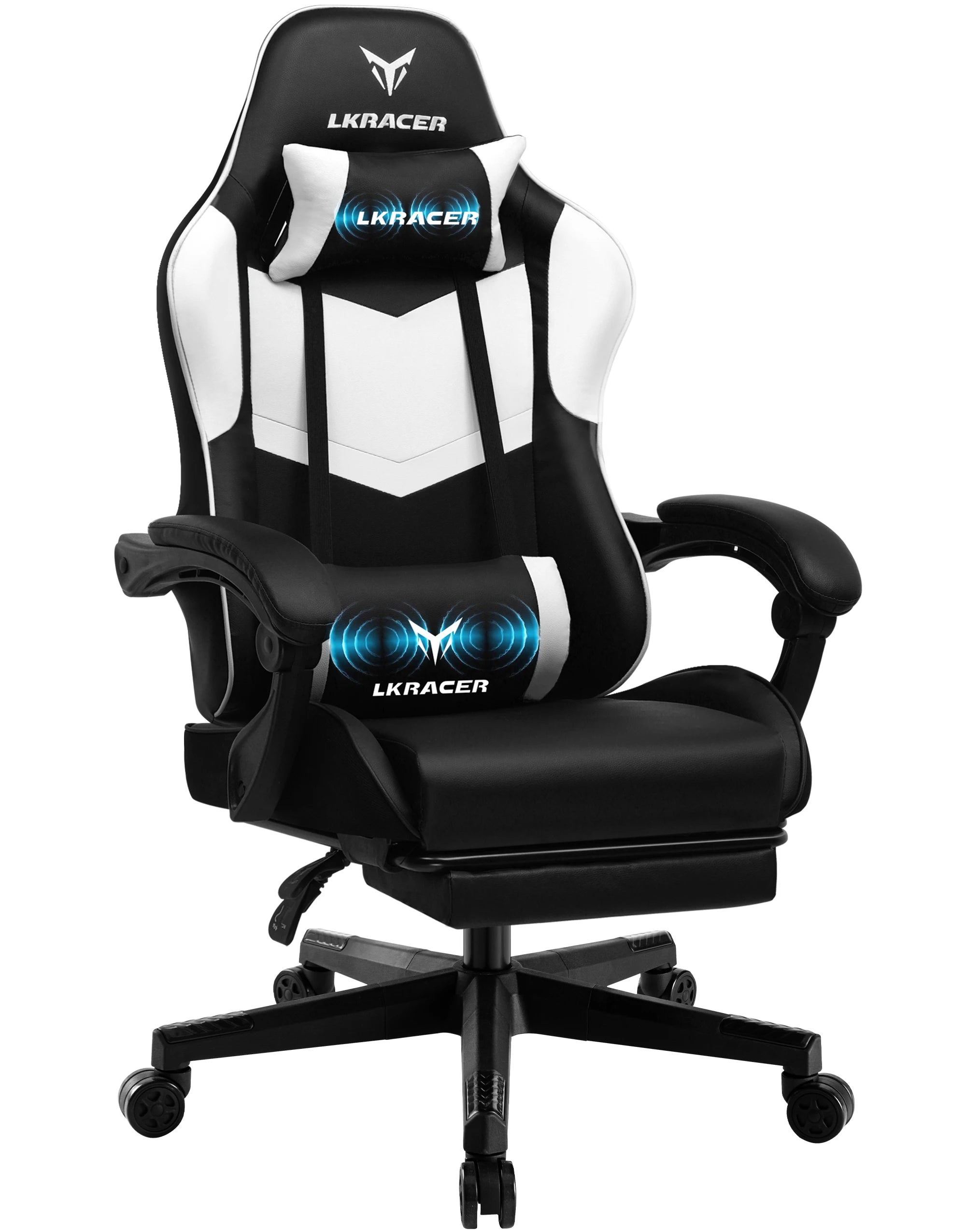 Ergonomische Gamingstoel met Voetensteun en Verstelbare Rugleuning – Comfortabele Bureaustoel met Lendensteun en Hoofdsteun