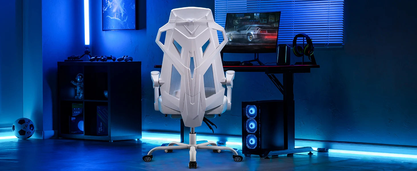 Ergonomische Mesh Bureaustoel met Lendensteun & Hoofdsteun – Verstelbare Gaming Stoel tot 150 kg