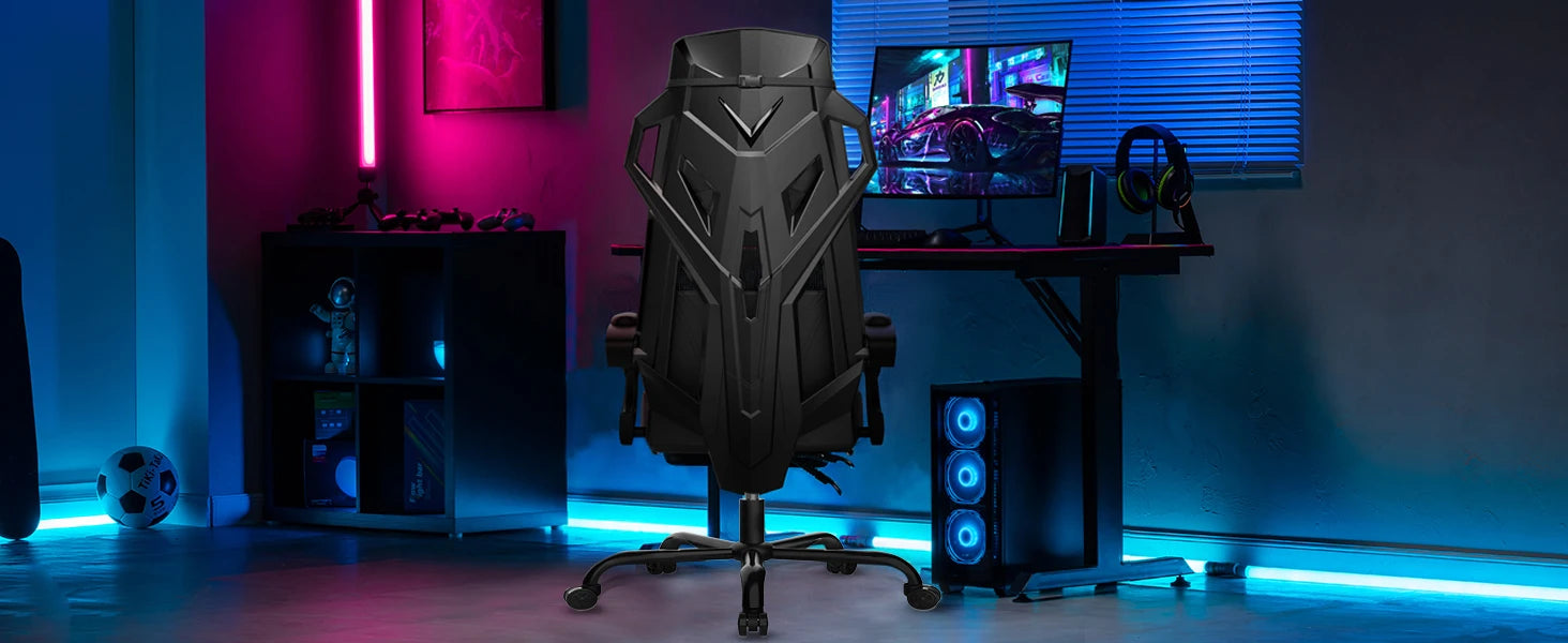 Ergonomische Mesh Bureaustoel met Lendensteun & Hoofdsteun – Verstelbare Gaming Stoel tot 150 kg