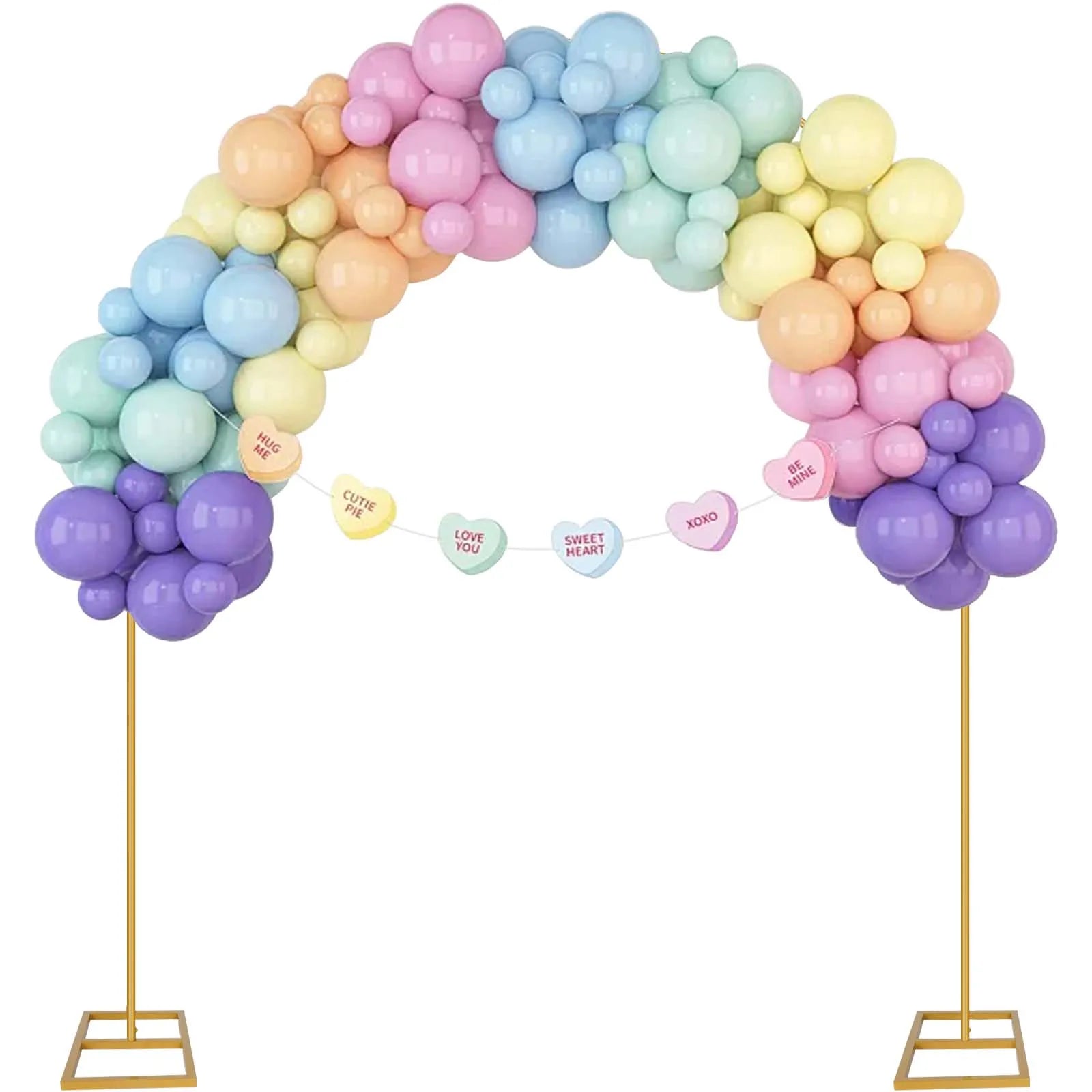 Gouden Ballonnenboog Frame – 2m/2,4m Feestdecoratie voor Bruiloften, Verjaardagen en Ceremonies – Herbruikbare Metaal Stand