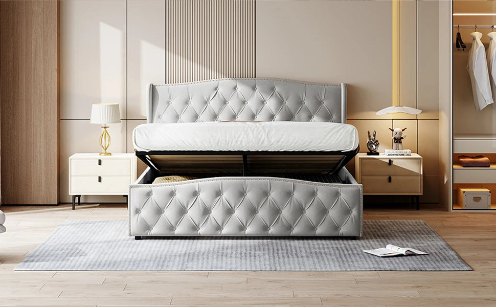 Tweepersoonsbed met opbergruimte 140x200 cm – Stijlvol & functioneel