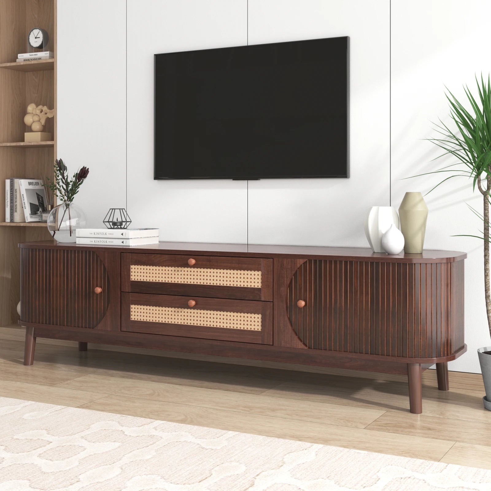 TV-Garderobe van Hout – Meubel met Deuren en Laden, Landhuisstijl